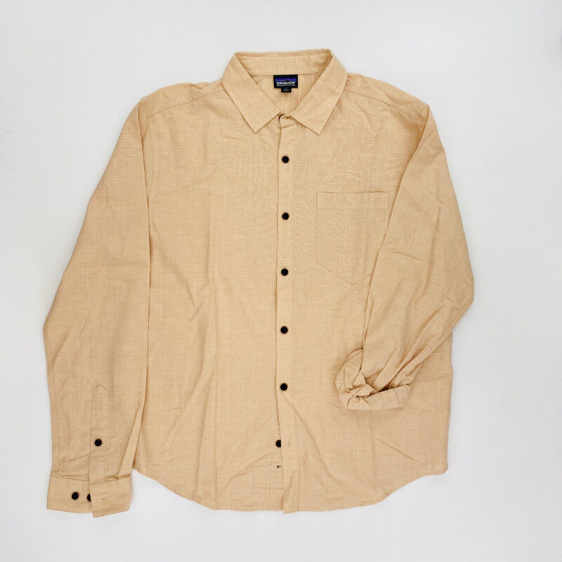 Patagonia M's L/S Organic Cotton Slub Poplin Shirt - Second Hand Shirt - Men's - Orange - M | Hardloop