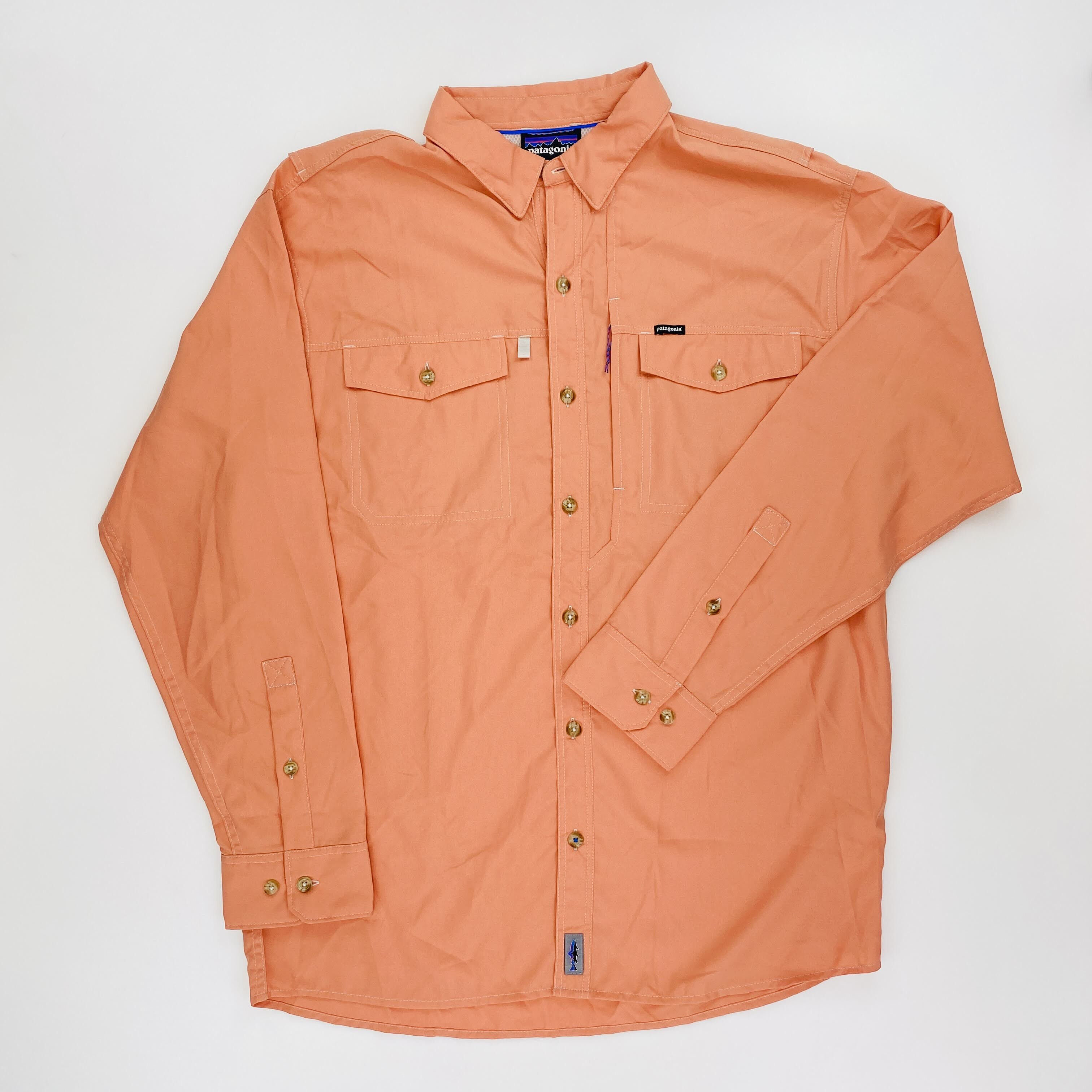 Patagonia M's L/S Sol Patrol II Shirt - Tweedehands Overhemd - Heren - Oranje - M | Hardloop
