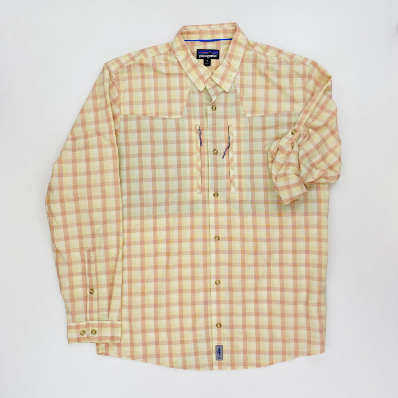 Patagonia M's L/S Sun Stretch Shirt - Second Hand Shirt - Men's - Pink - M | Hardloop