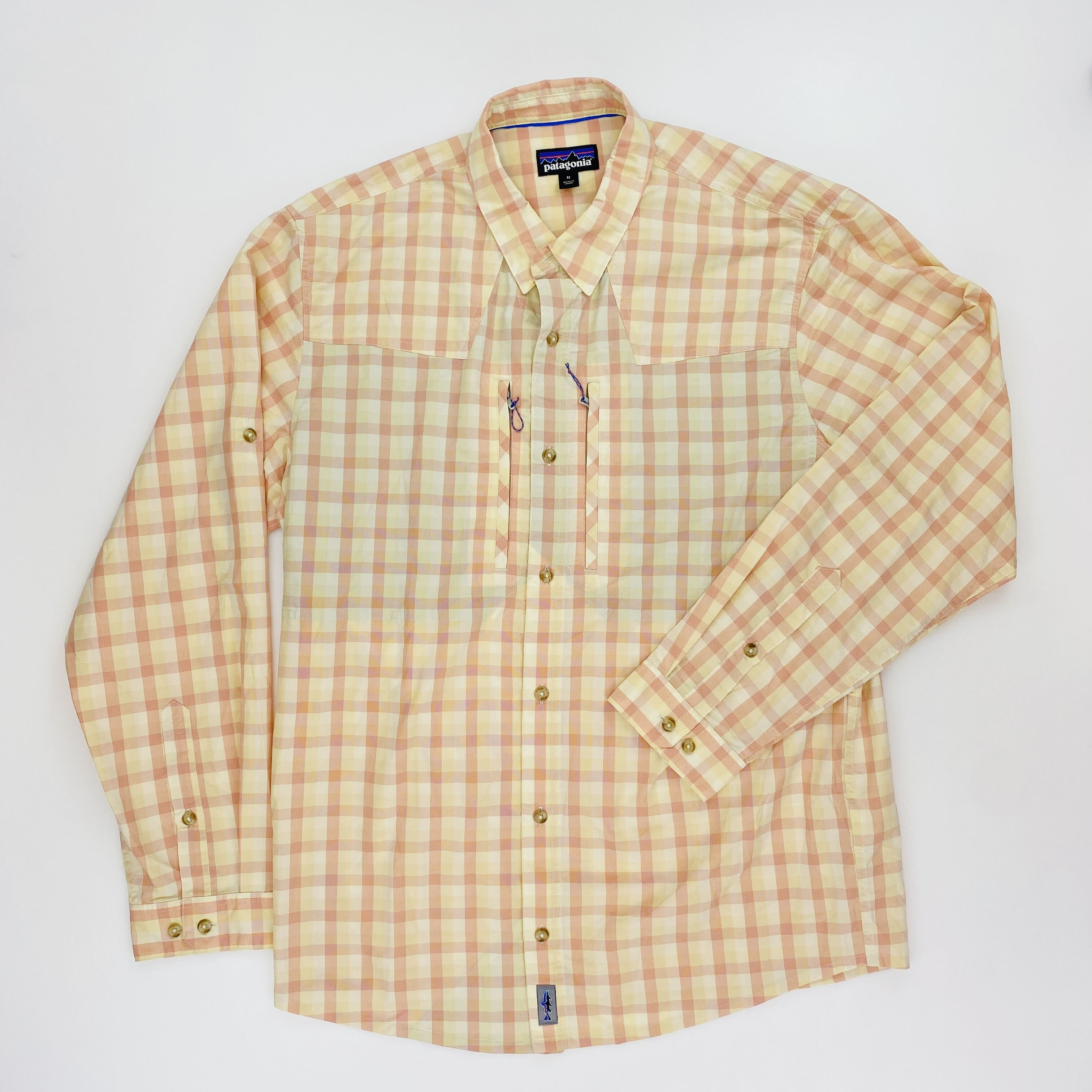 M's L/S Sun Stretch Shirt - Second Hand Shirt - Men's - Pink - M