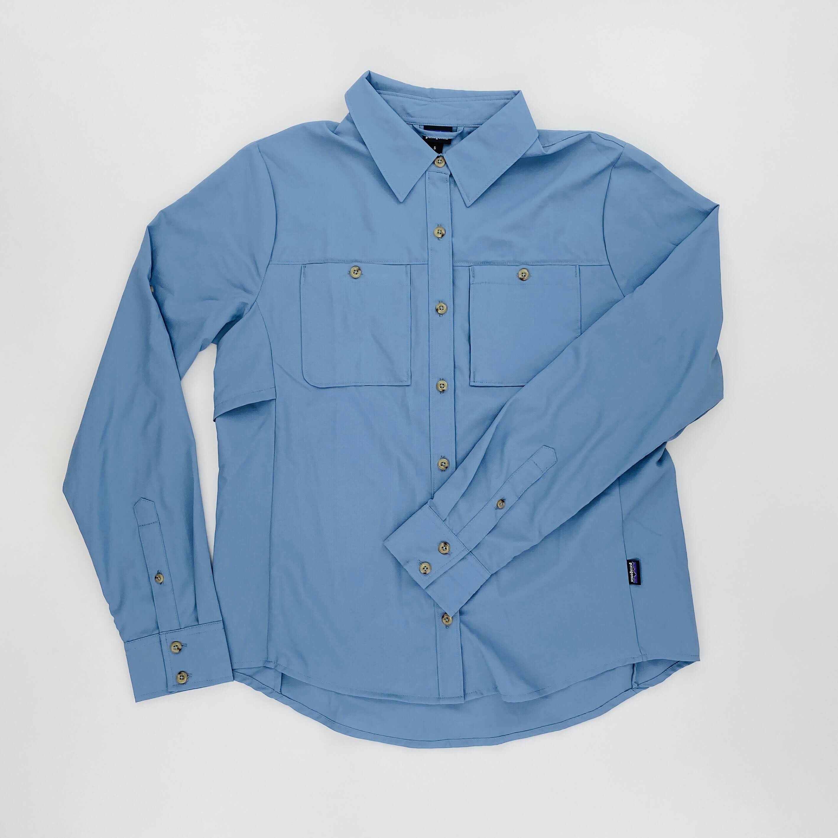 Patagonia W's L/S Self Guided Hike Shirt - Tweedehands Overhemd - Dames - Blauw - S | Hardloop