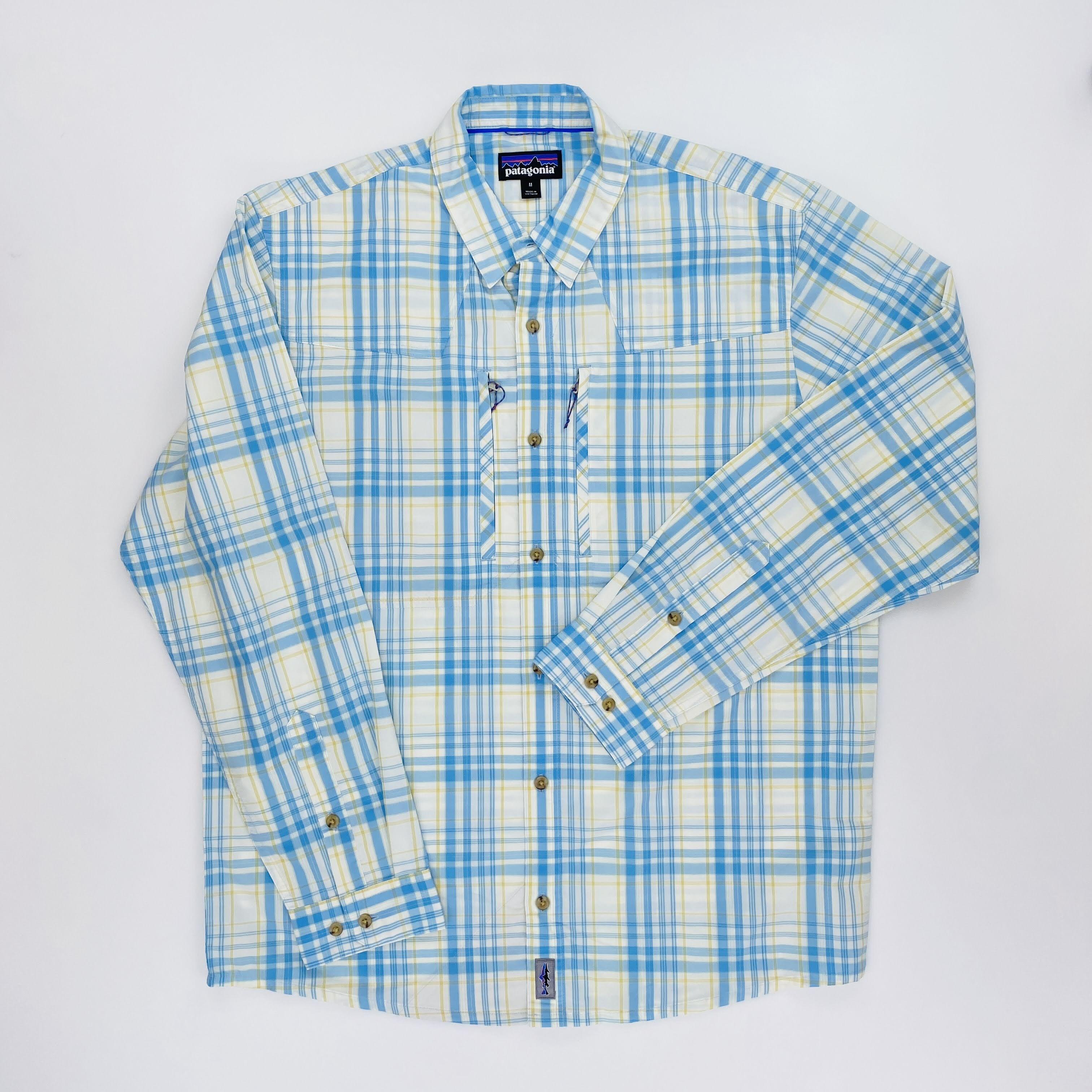 Patagonia M's L/S Sun Stretch Shirt - Seconde main Chemise homme - Bleu - M | Hardloop