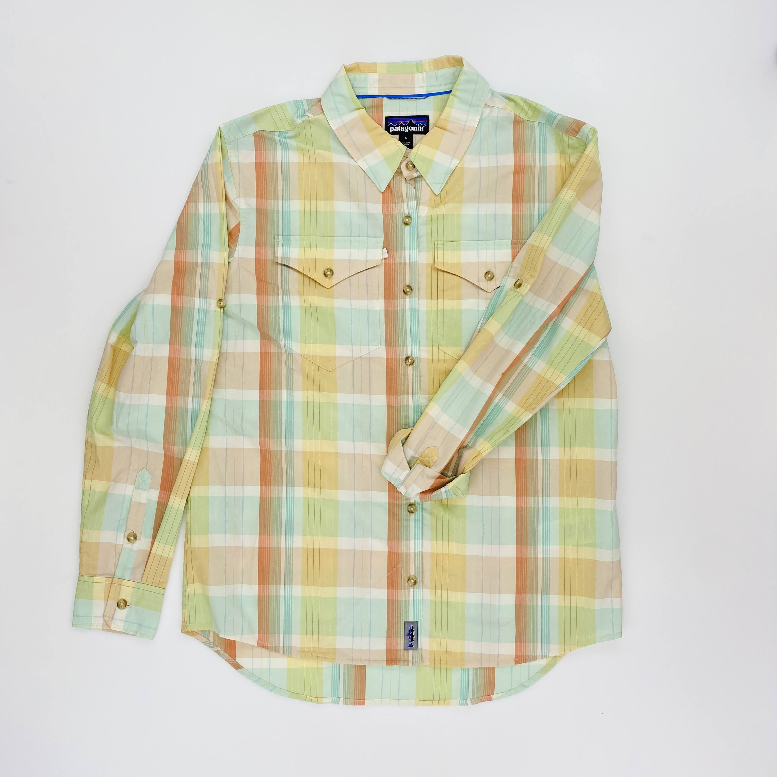 Patagonia W's L/S Sun Stretch Shirt - Tweedehands Overhemd - Dames - Veelkleurig - S | Hardloop
