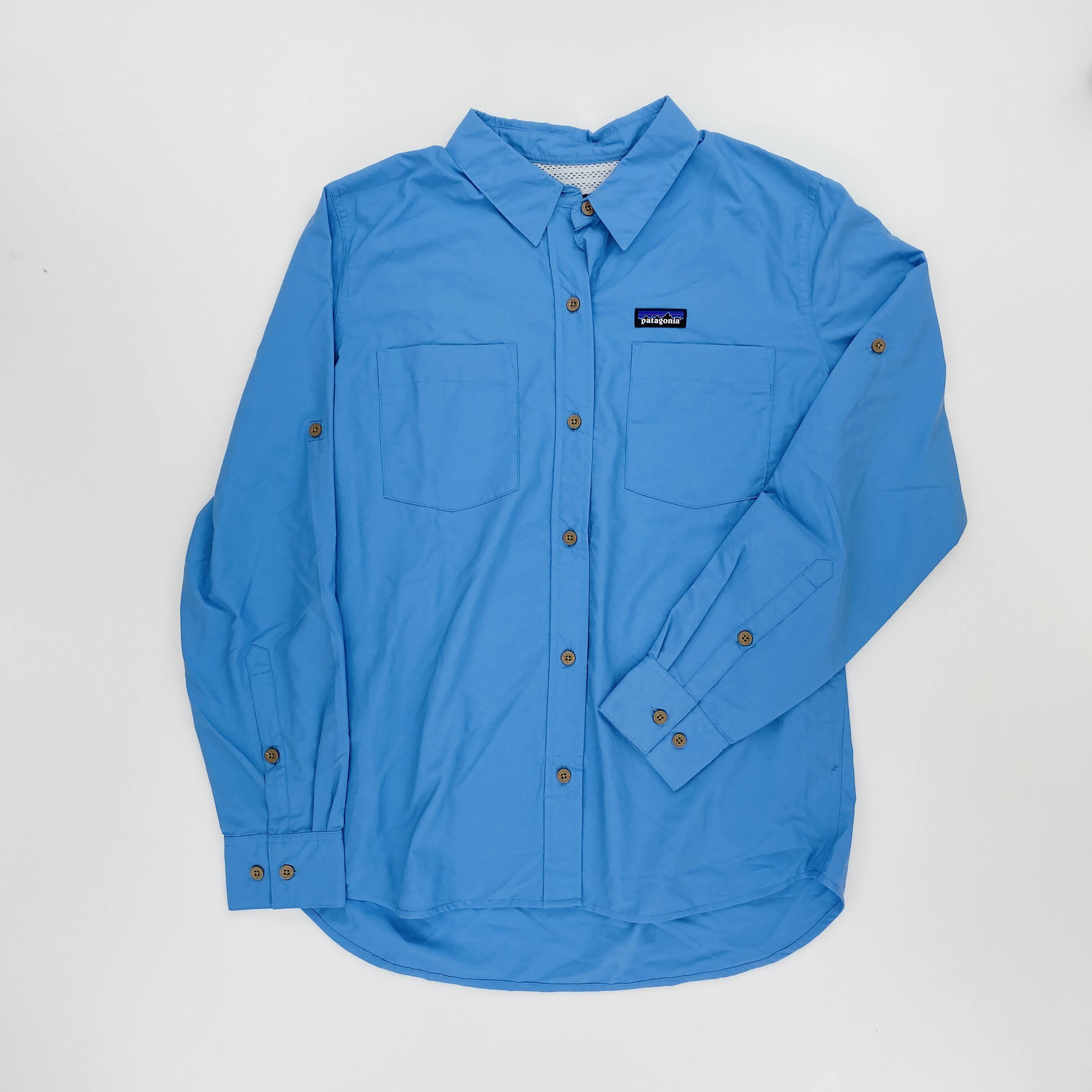 Patagonia W's L/S Anchor Bay Shirt - Tweedehands Overhemd - Dames - Blauw - M | Hardloop