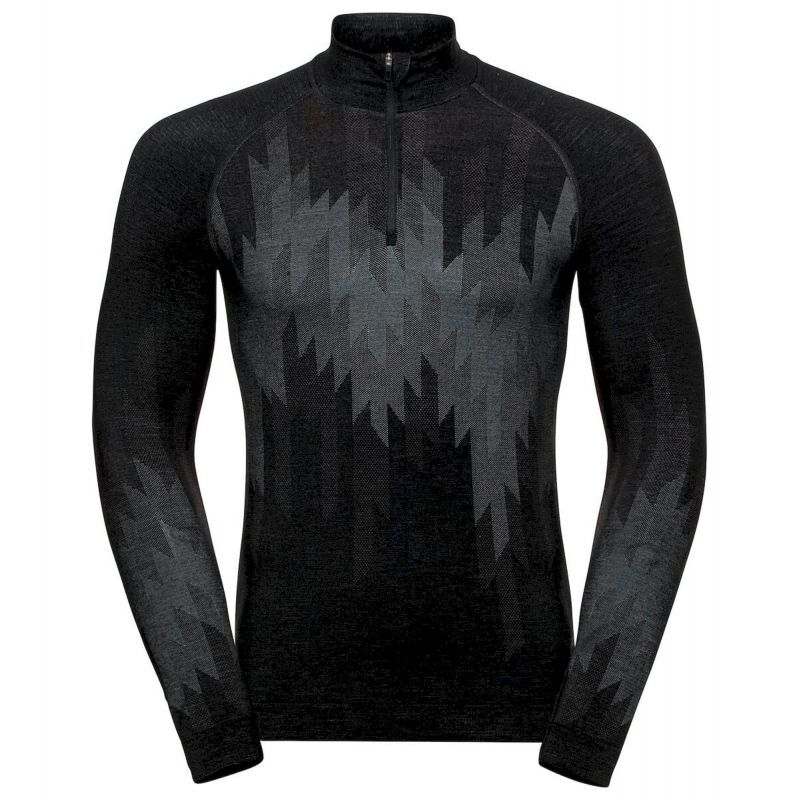 Odlo Kinship Performance Wool Warm 1/2 Zip - Koszulka meska | Hardloop
