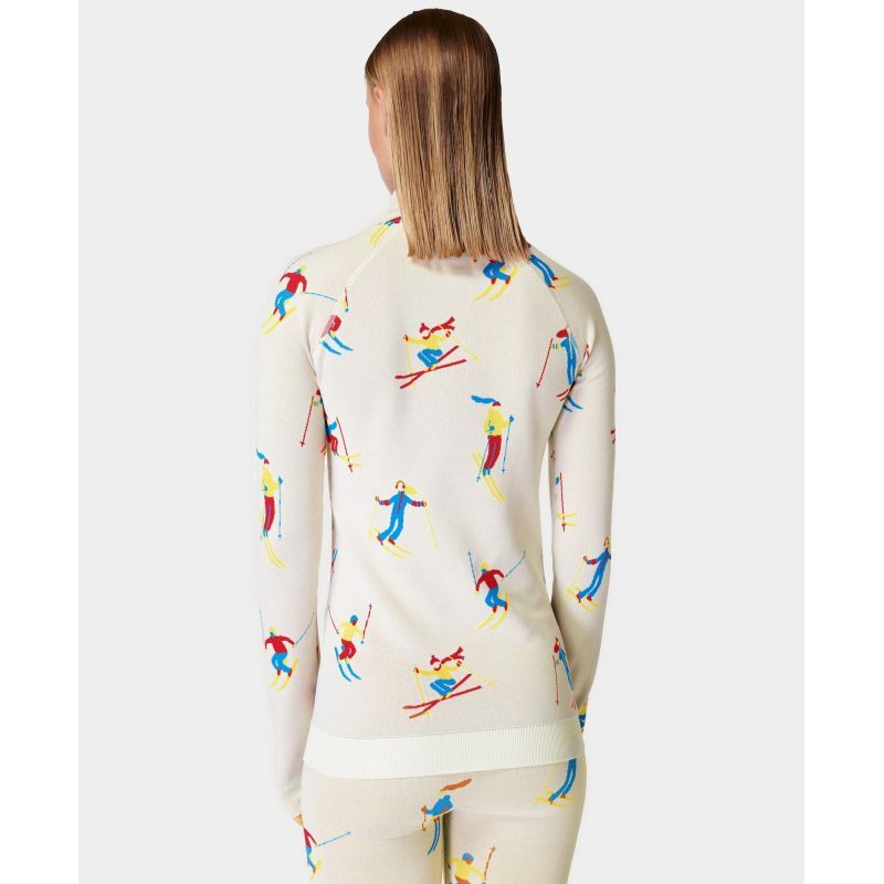 Sweaty Betty Ski Jacquard 1/2 Zip Ski Base Layer Top - Base layer - Women's