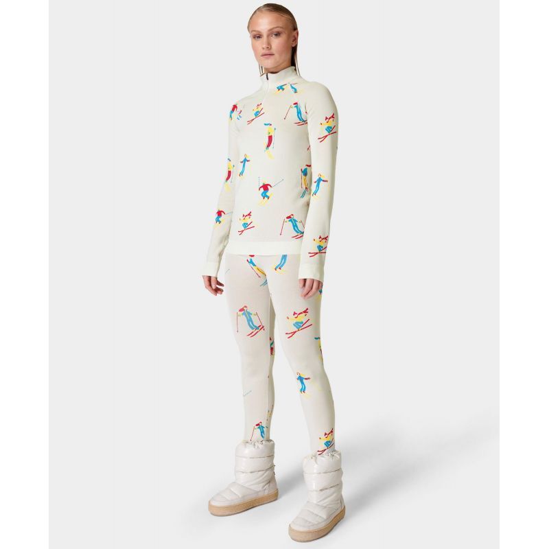 Sweaty Betty Ski Jacquard 1/2 Zip Ski Base Layer Top - Sous-vêtement thermique femme