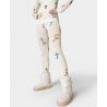 White Skier Slalom Jacquard