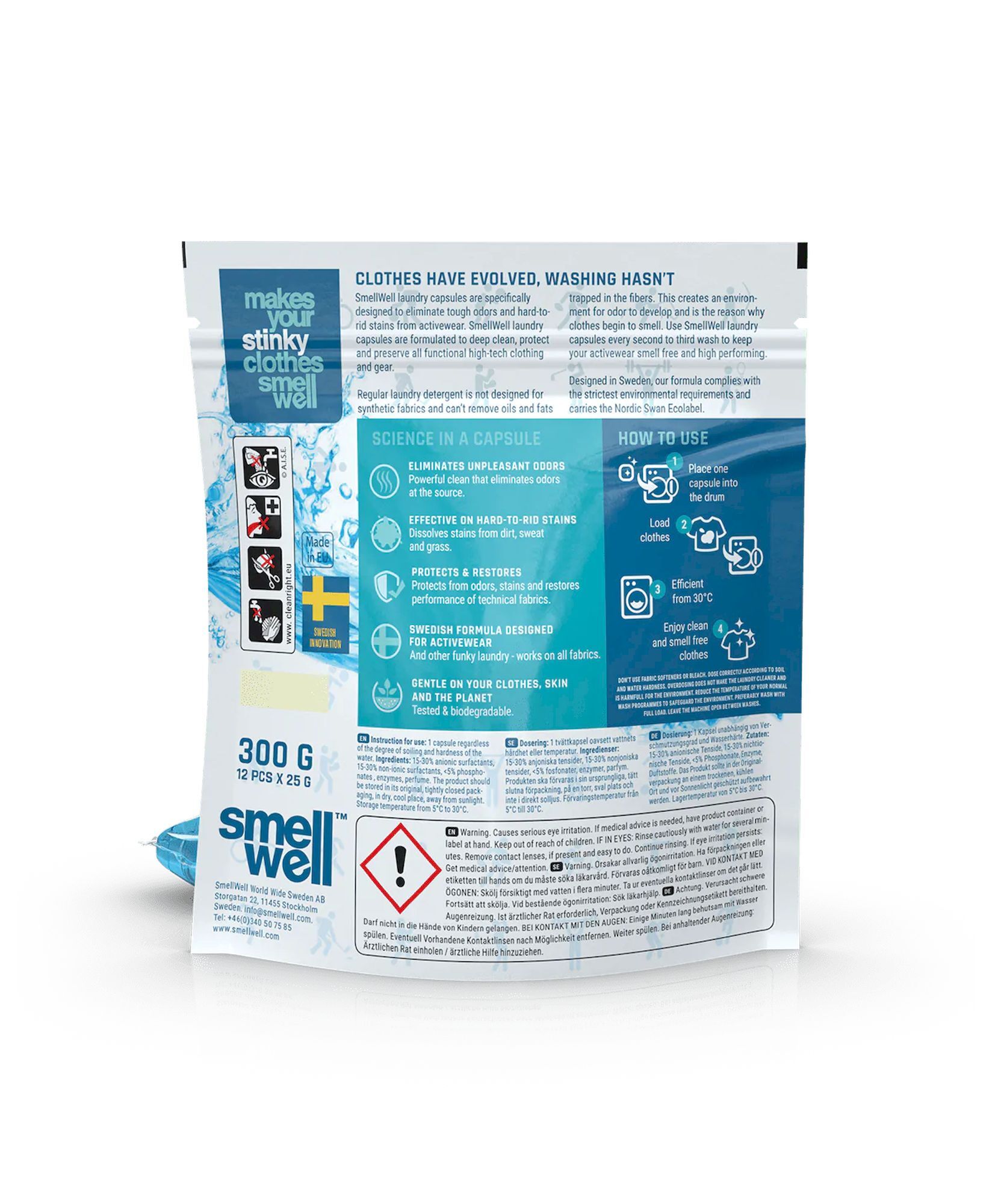 SmellWell Laundry Capsules x 12 - Detergent | Hardloop
