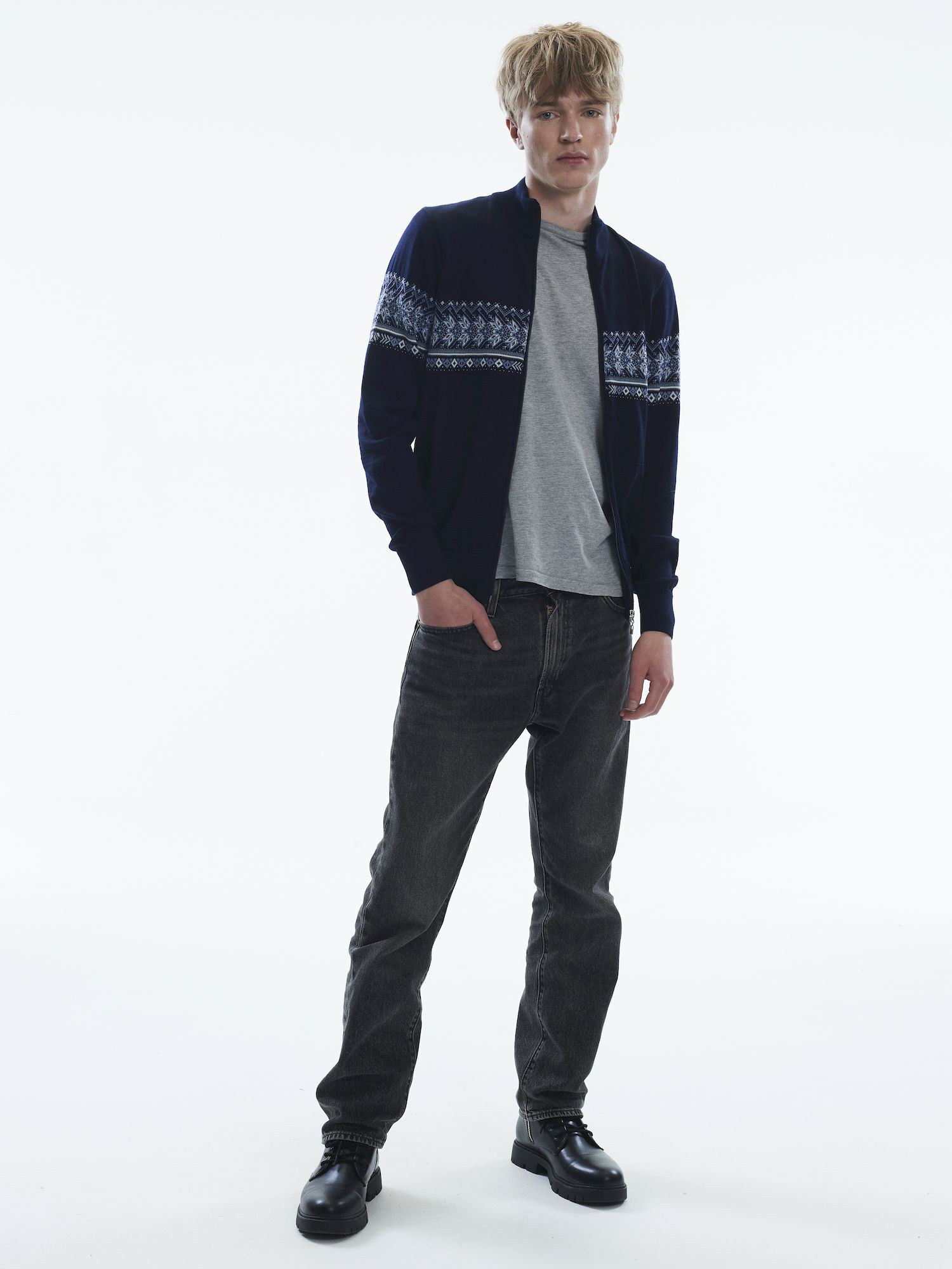 Dale of Norway Hovden Masc Jacket - Pull en laine mérinos homme | Hardloop