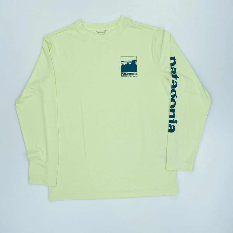Patagonia Boys' L/S Cap Cool Daily T-Shirt - Second Hand T-shirt - Kid's - Jaune - M | Hardloop