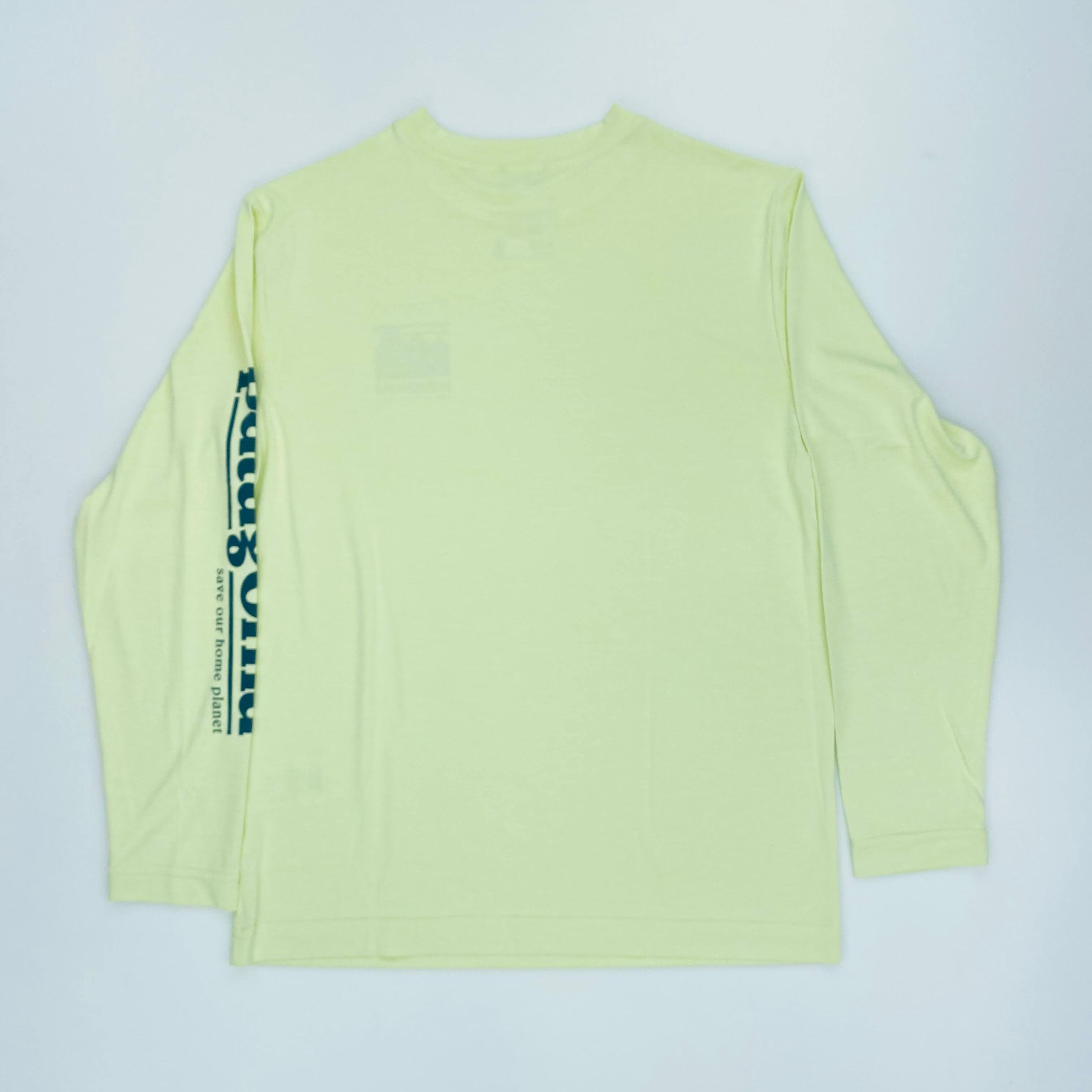 Patagonia Boys' L/S Cap Cool Daily T-Shirt - Second Hand T-shirt - Kid's - Jaune - M | Hardloop
