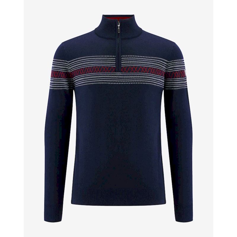 Signature Zip Up - Suéter de lã merino homem