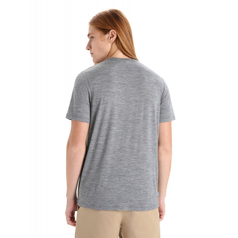 Icebreaker Tech Lite II SS Tee Cadence Paths - Merino-shirt - Herrer | Hardloop