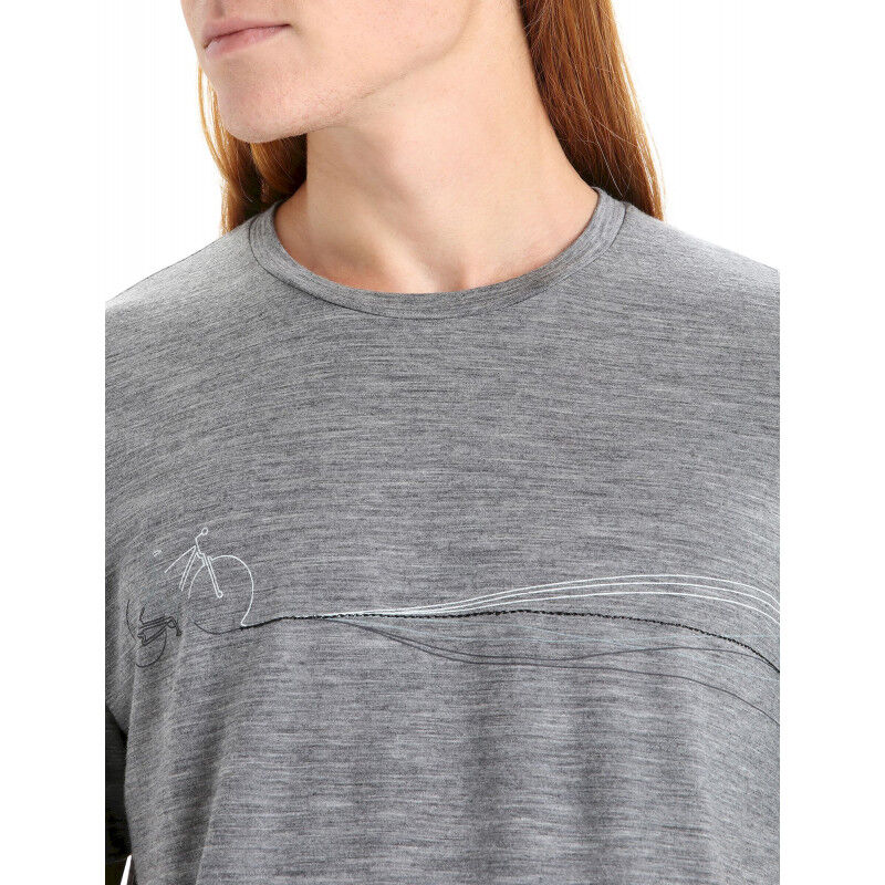 icebreaker Tech Lite II SS Tee Cadence Paths - Camiseta de lã merino homem | Hardloop