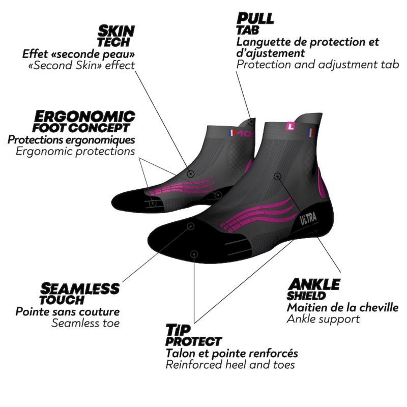 Monnet Trail Run Ultra - Meias trail running mulher | Hardloop