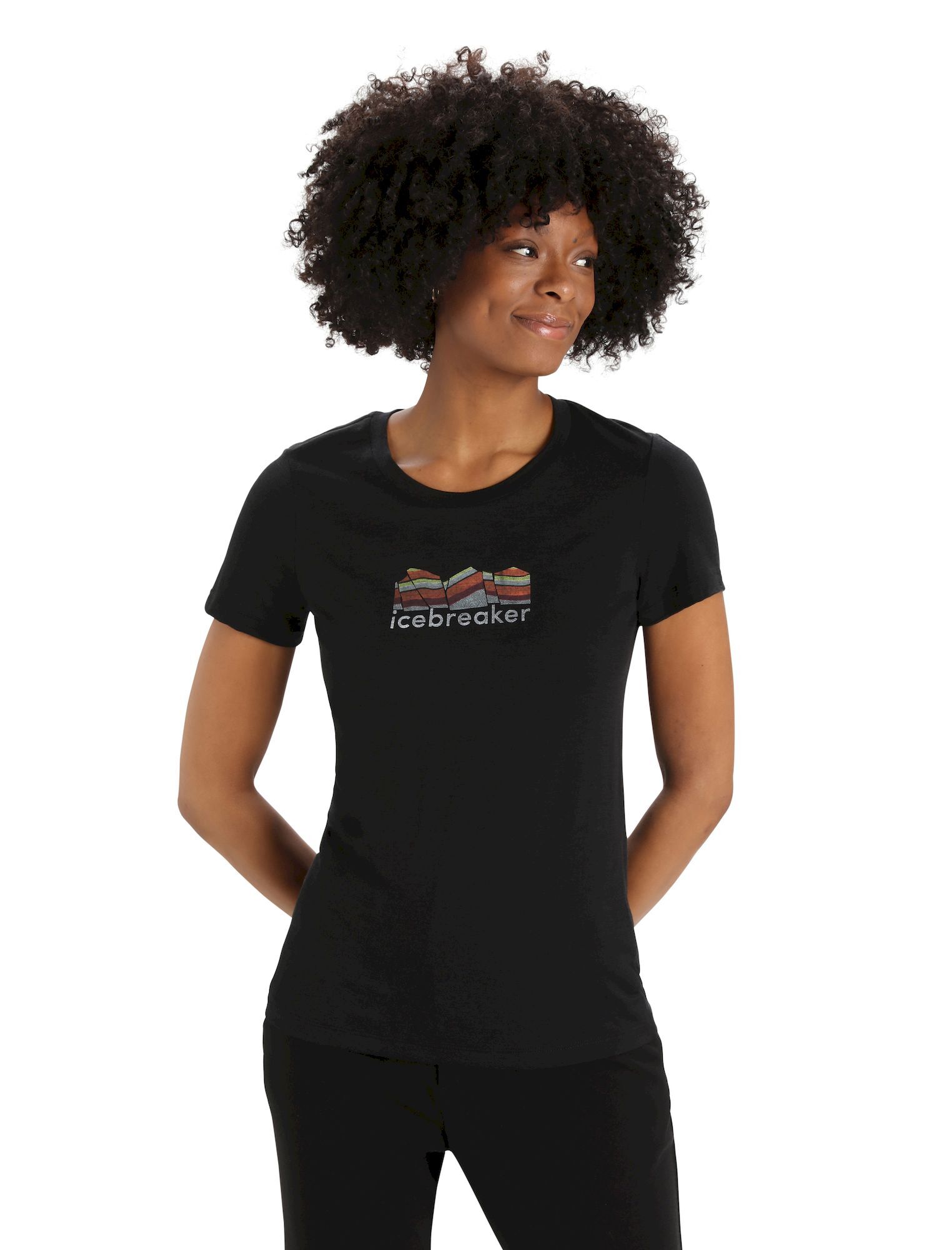 Icebreaker Tech Lite II SS Tee Mountain Geology - Maglia merino - Donna | Hardloop