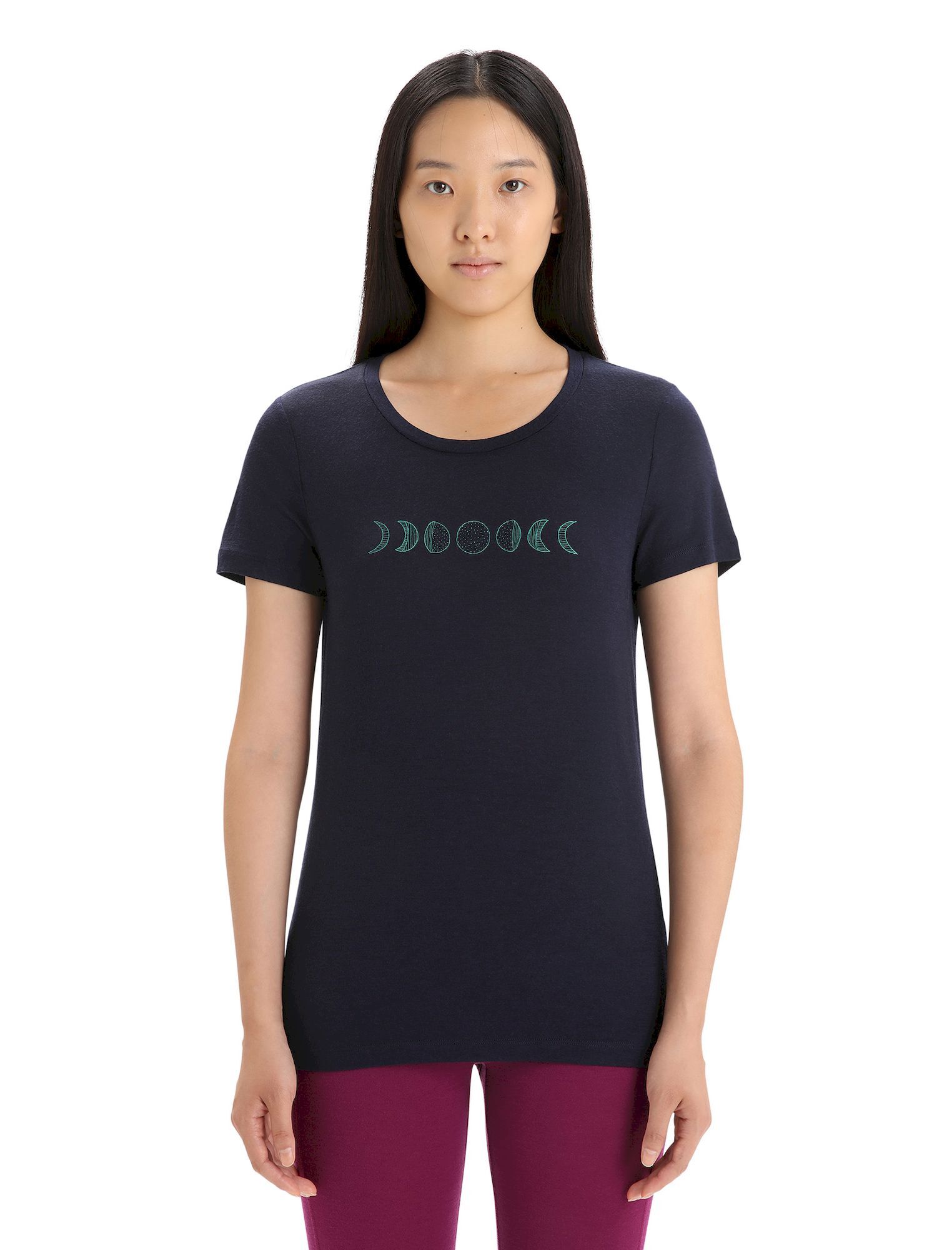 Icebreaker Tech Lite II SS Tee Moon Phase - Camiseta de merino - Mujer | Hardloop