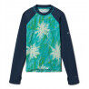 Bright Aqua Topo Palms / Dark Mountain