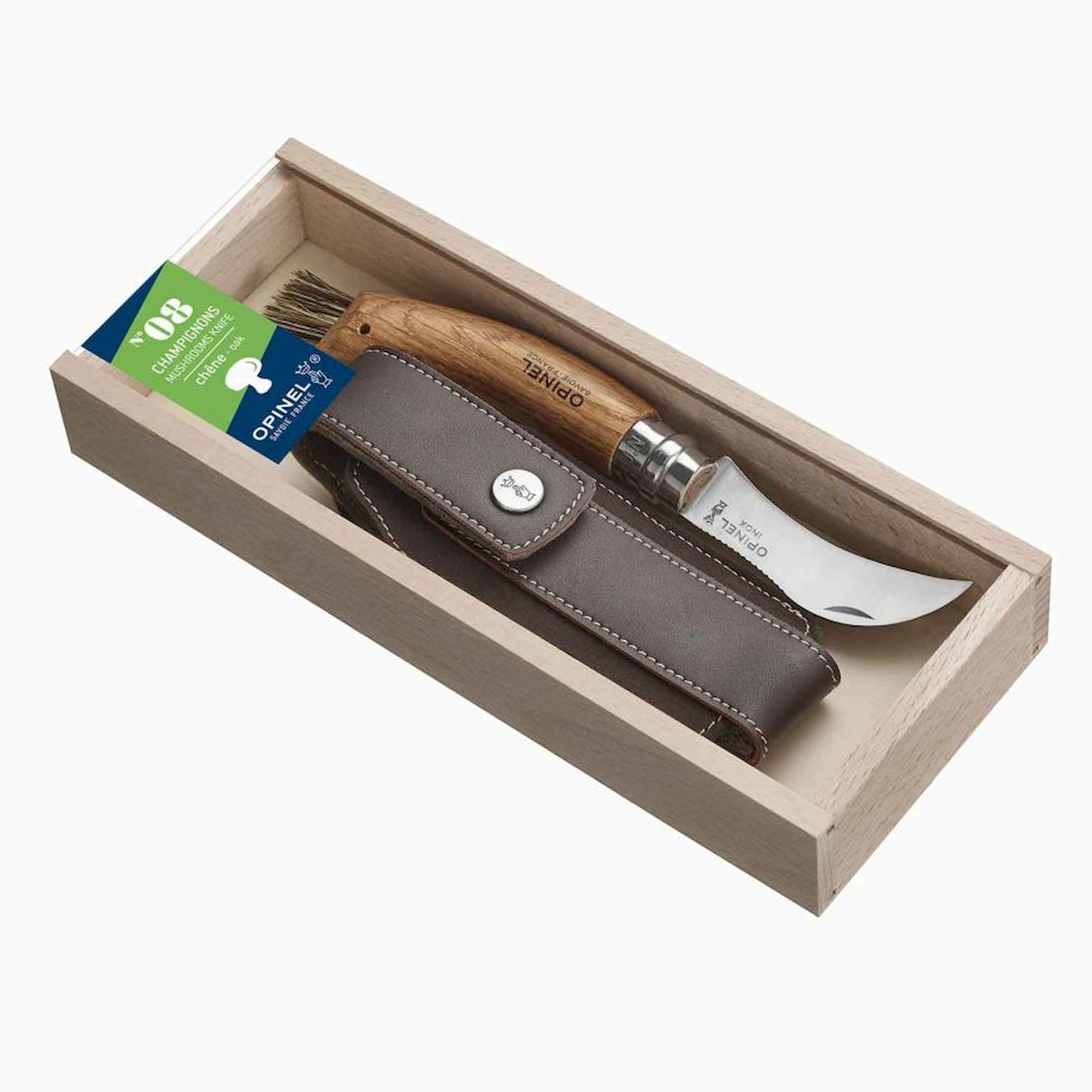 Opinel N°08 Champignon Chêne Plumier + Etui - Knife | Hardloop