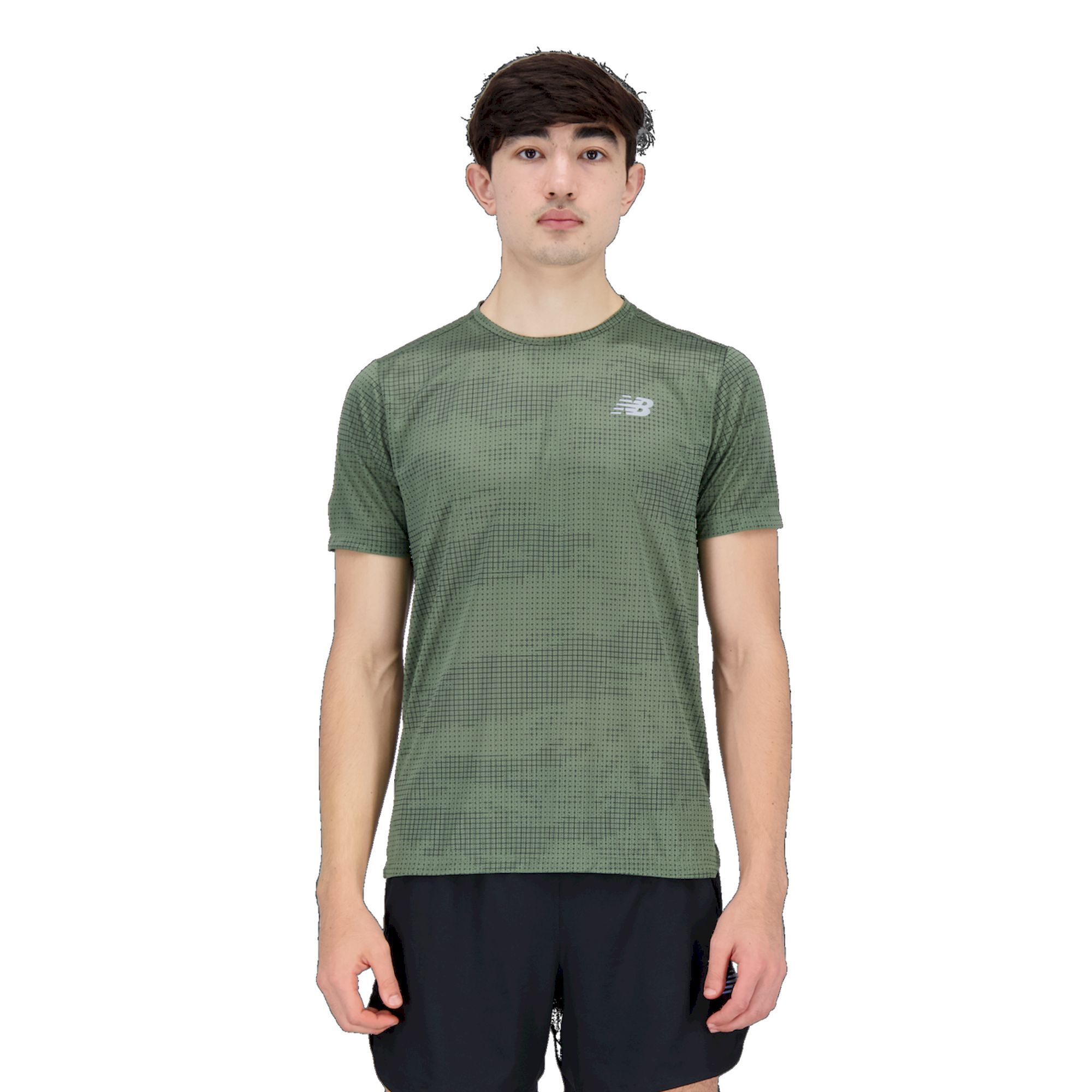 New Balance Printed Impact Run Short Sleeve - T-shirt - Heren | Hardloop