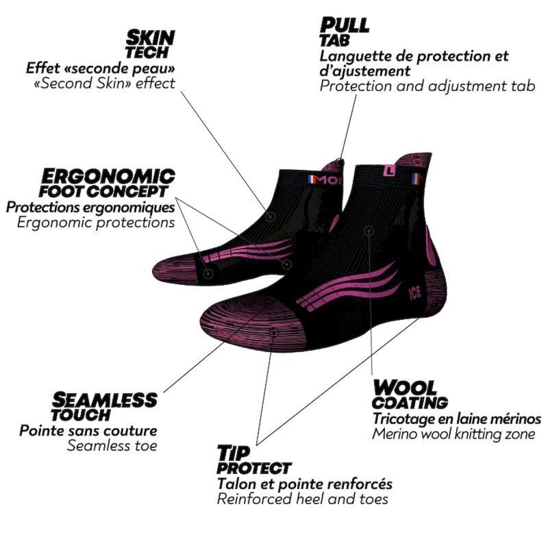 Monnet Trail Run Ice - Calze trail running - Donna | Hardloop
