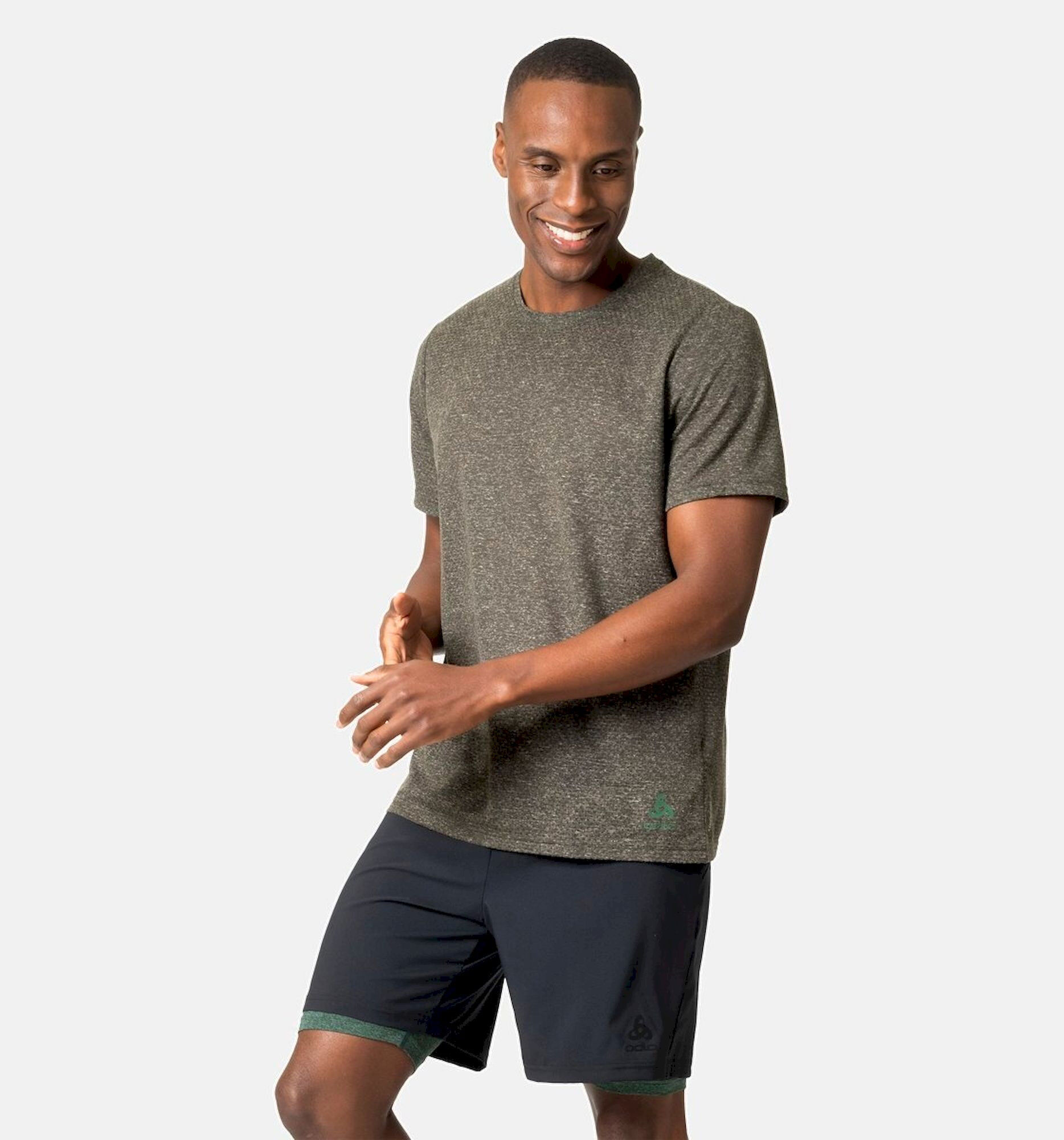 T-shirt De Course Odlo Active Spine Homme - Noir - Taille M - Manches Longues - Occasion Comme Neuf
