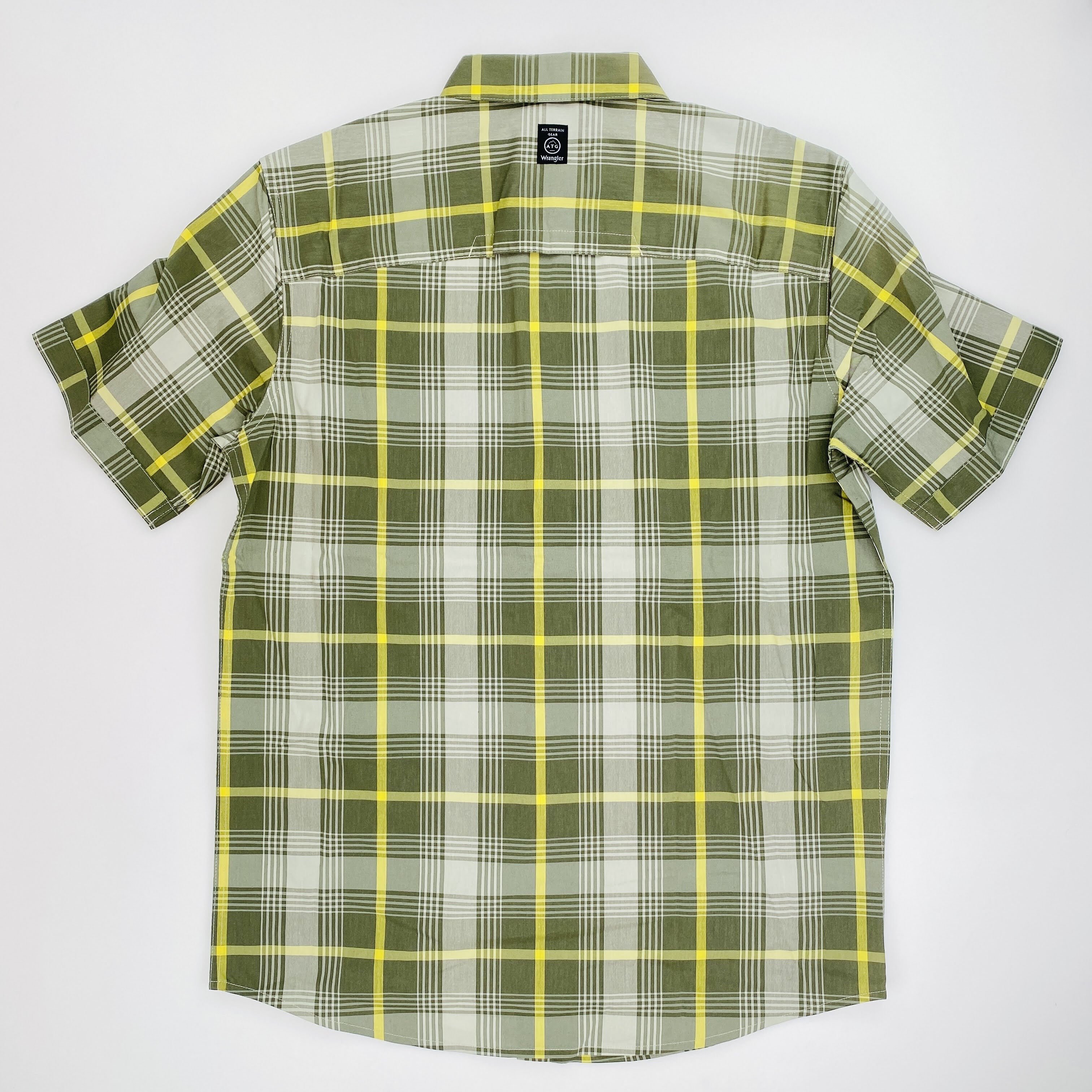 Wrangler Ss Asym Zip Pkt Shir - Second Hand Shirt - Men's - Vert olive - M | Hardloop