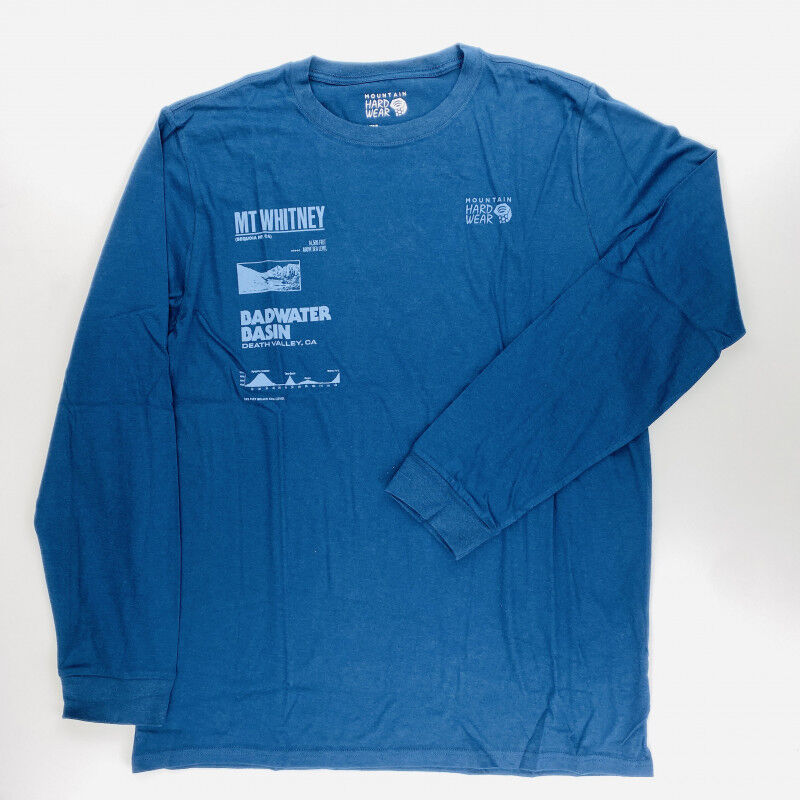 Mountain Hardwear Sea Level™ Logo Man LS T-Shirt - Second Hand T-shirt - Men's - Blue - XL | Hardloop