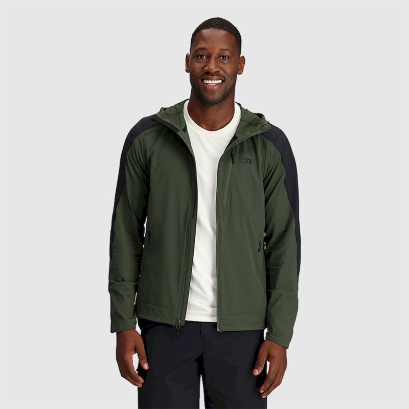 Outdoor Research Ferrosi Anorak Veste à séchage rapide avec protection UPF pour homme, Noir, Petit