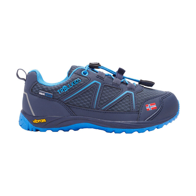 TROLLKIDS KIDS SKARVAN HIKER LOW - Chaussures de marche - navy/lime TROLLKIDS KIDS SKARVAN HIKER LOW - Chaussures de marche - navy/lime