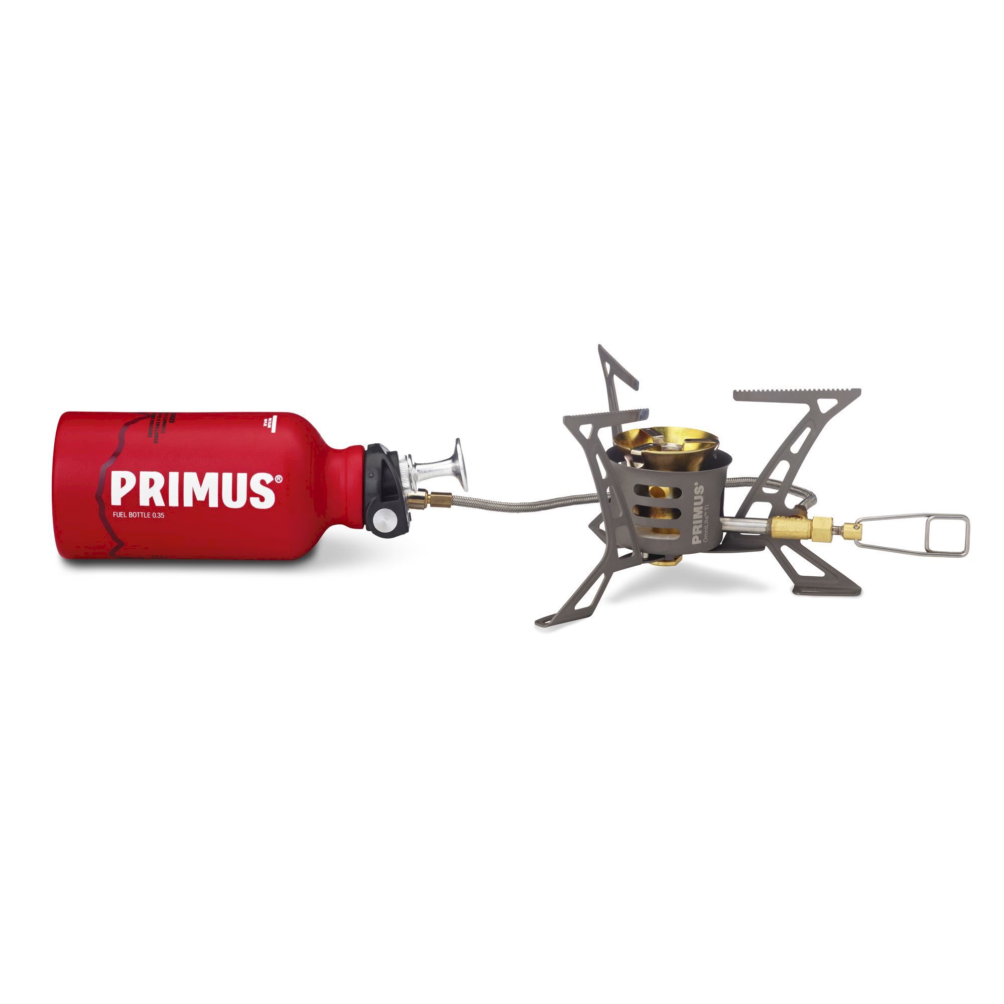 Primus OmniLite Ti + Bottle & Pouch - Monipolttoainekeitin | Hardloop