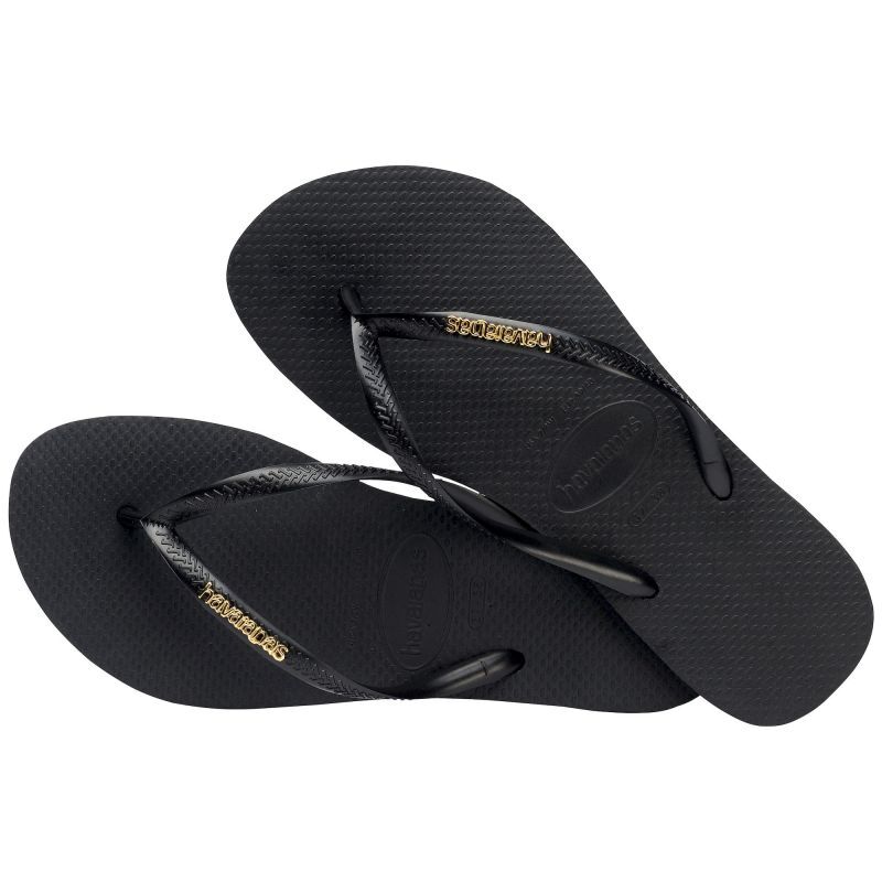 Havaianas Slim Logo Metallic - Teenslippers - Dames | Hardloop