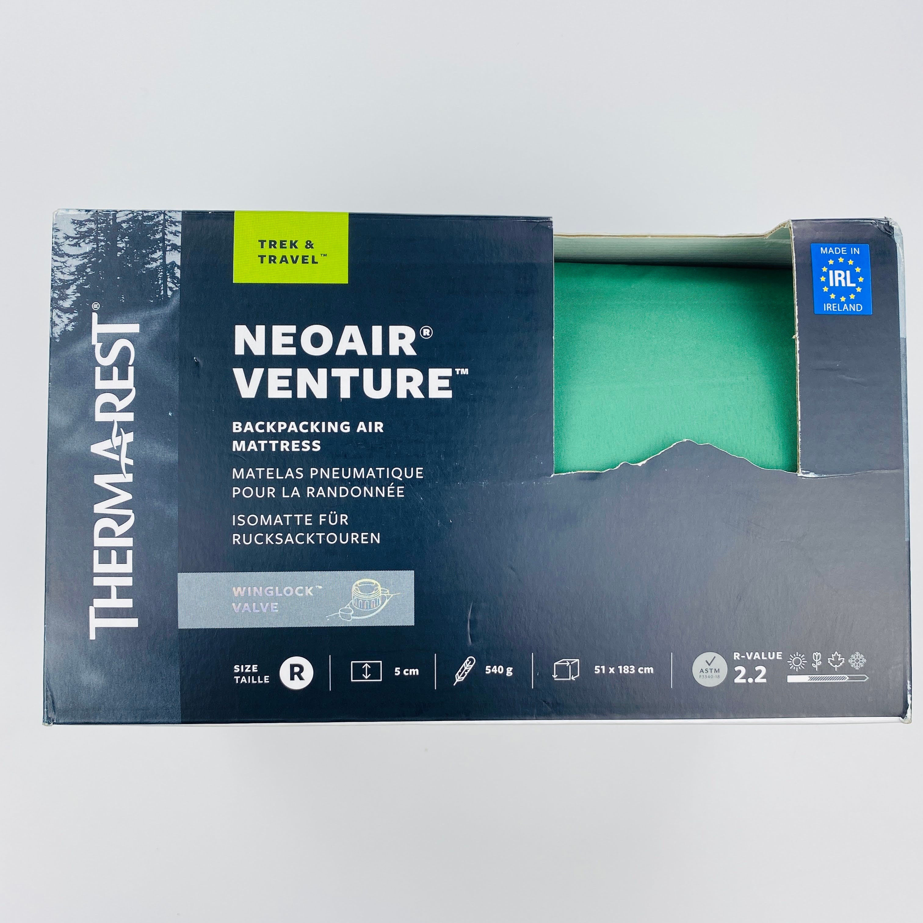 Thermarest Neoair Venture Pine R Second hand Sleeping pad Green One Size Hardloop