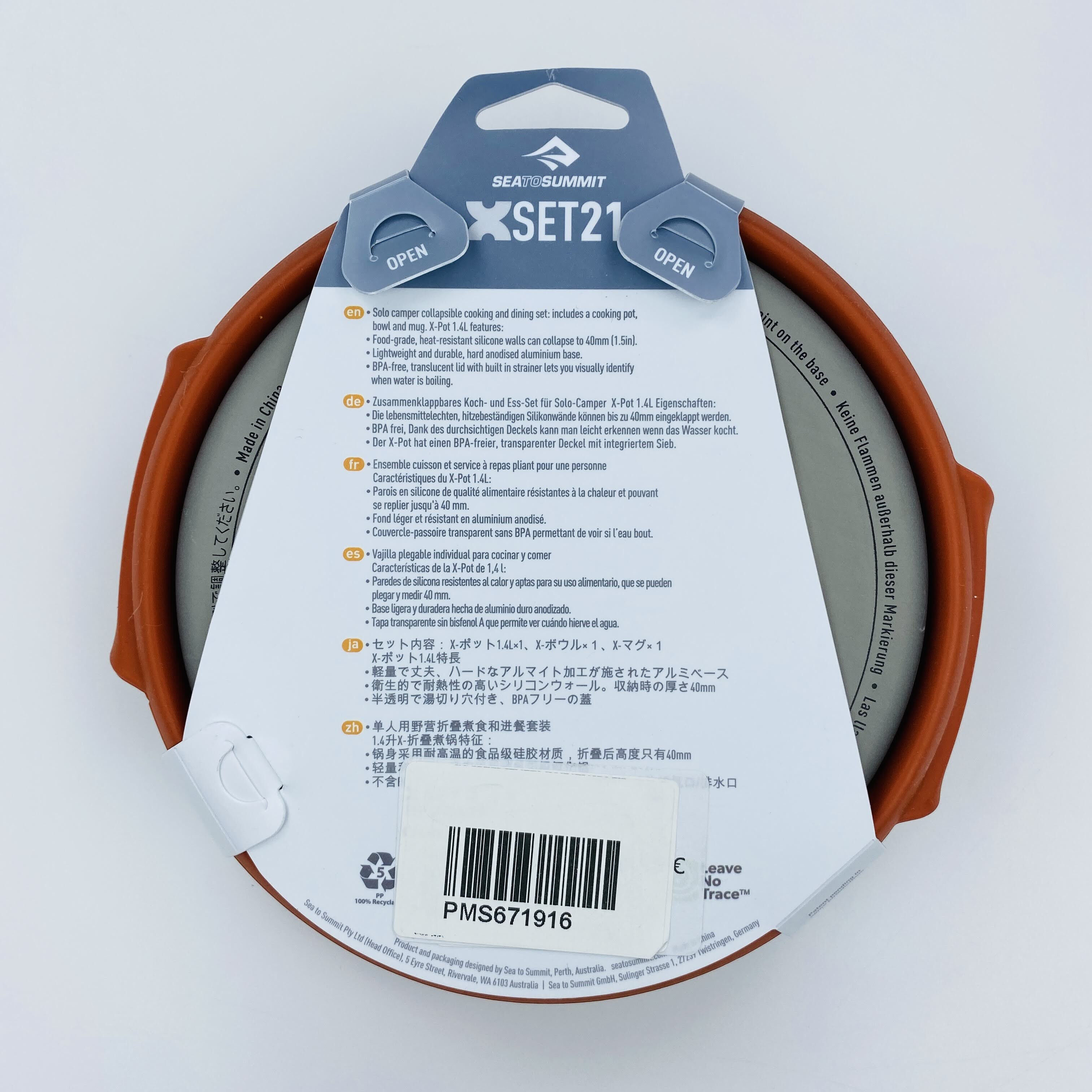 Sea To Summit X Set B - Pentola di seconda mano - Arancia - 1,4 L | Hardloop