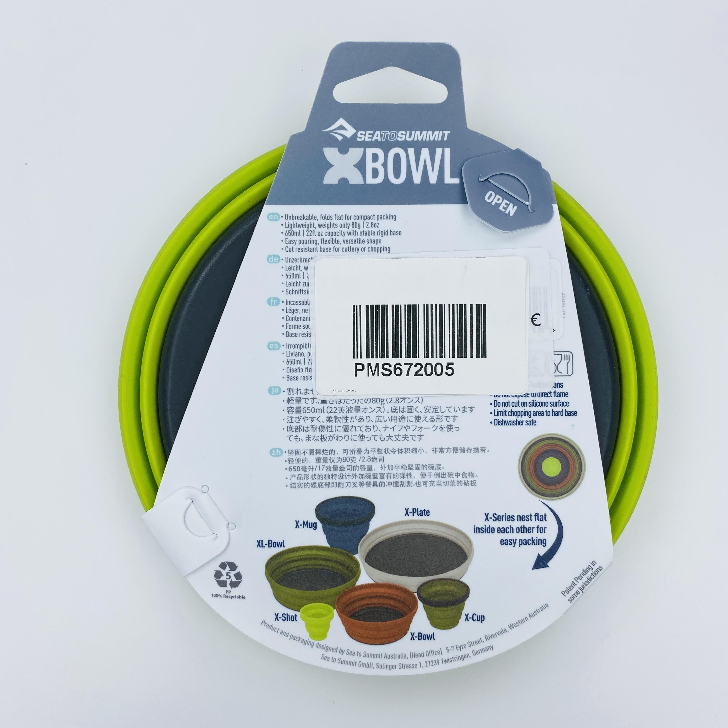 Sea To Summit X Bol Pliant - Bicchiere pieghevole di seconda mano - Verde - 680 ml | Hardloop