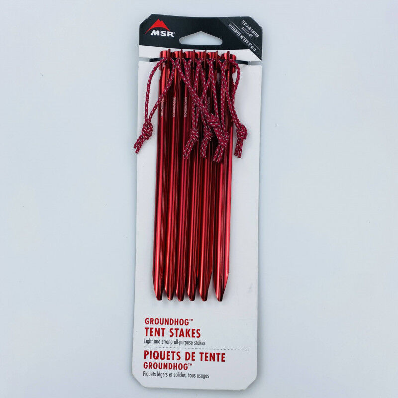 MSR Mini-Groundhog Stake Kit (6 St) - Pichetti da tenda di seconda mano - Rosso - Taglia unica | Hardloop