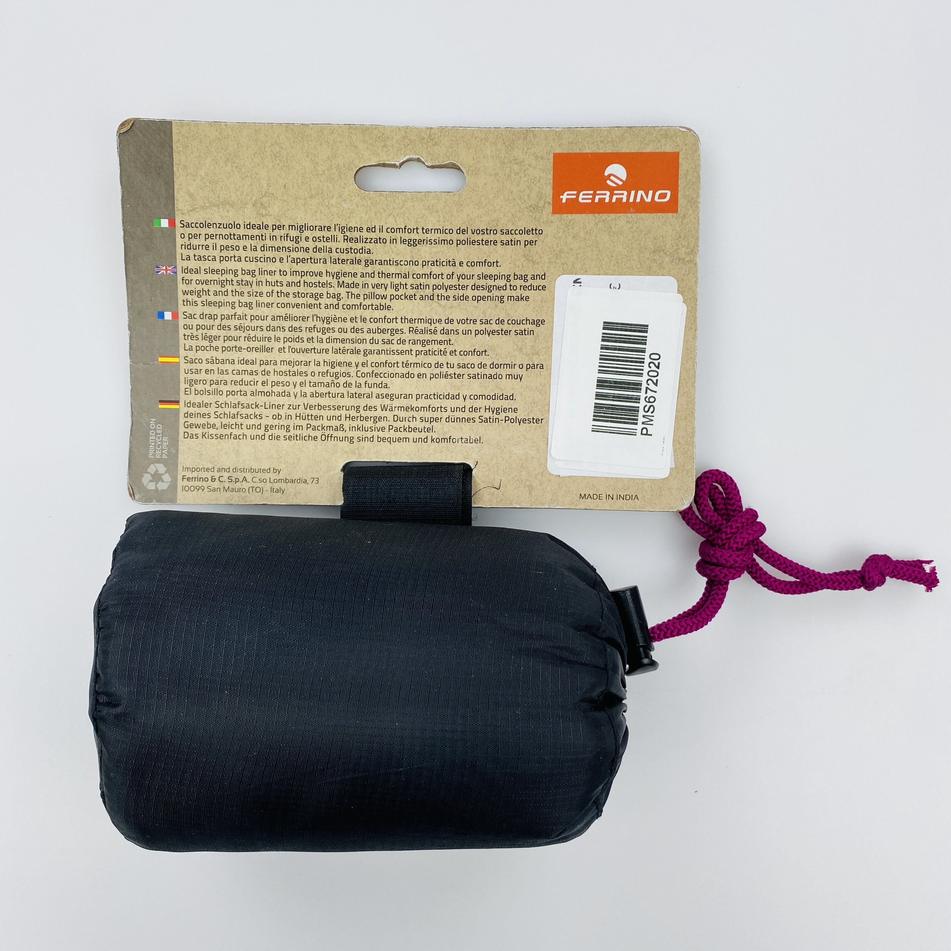 Ferrino Sheet-Sleepingbag Pro Liner Mu - Sacco a pelo da viaggio di seconda mano - Blu - Taglia unica | Hardloop