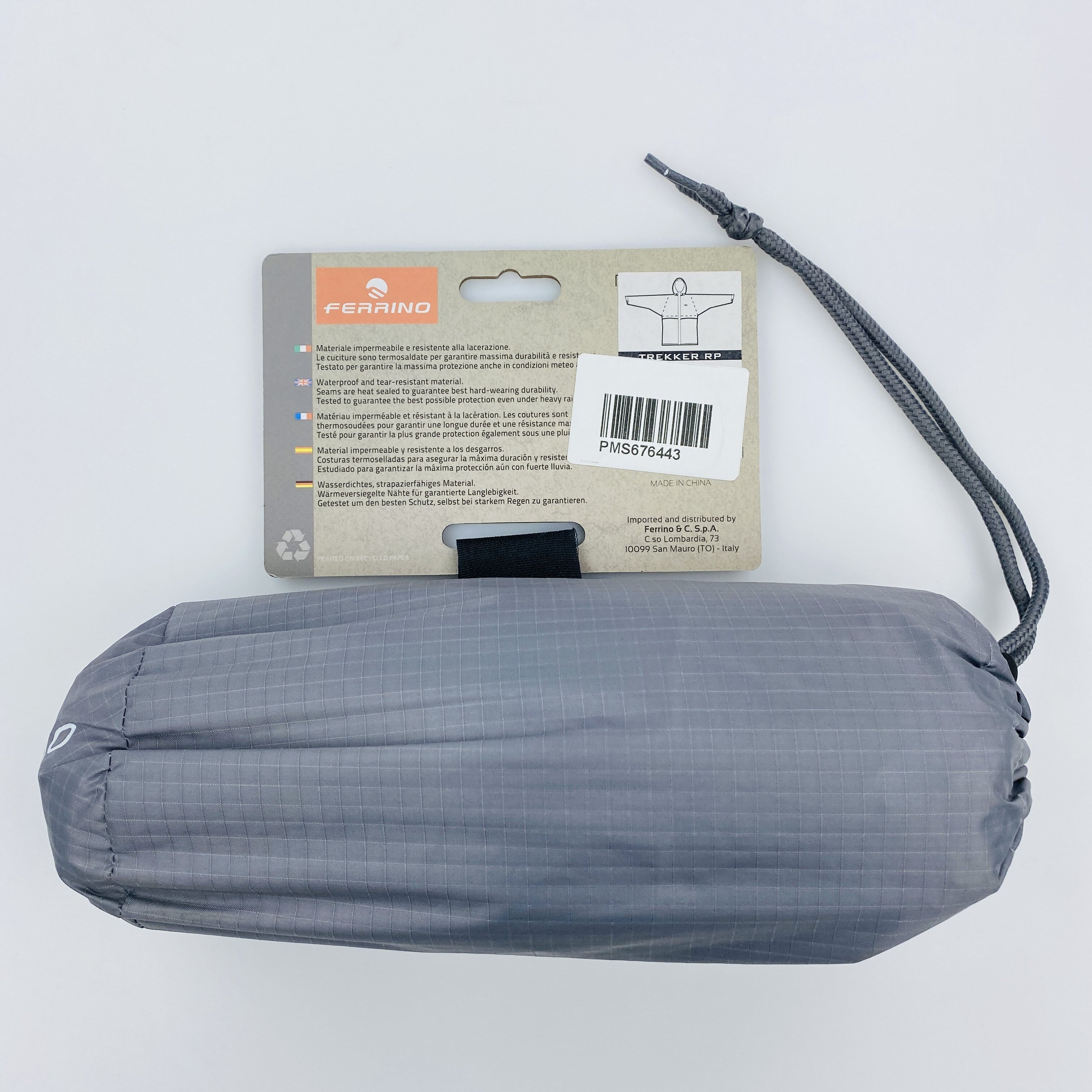 Ferrino Poncho Trekker Ripstop - Second hand Ponczo - Szary - L/XL | Hardloop