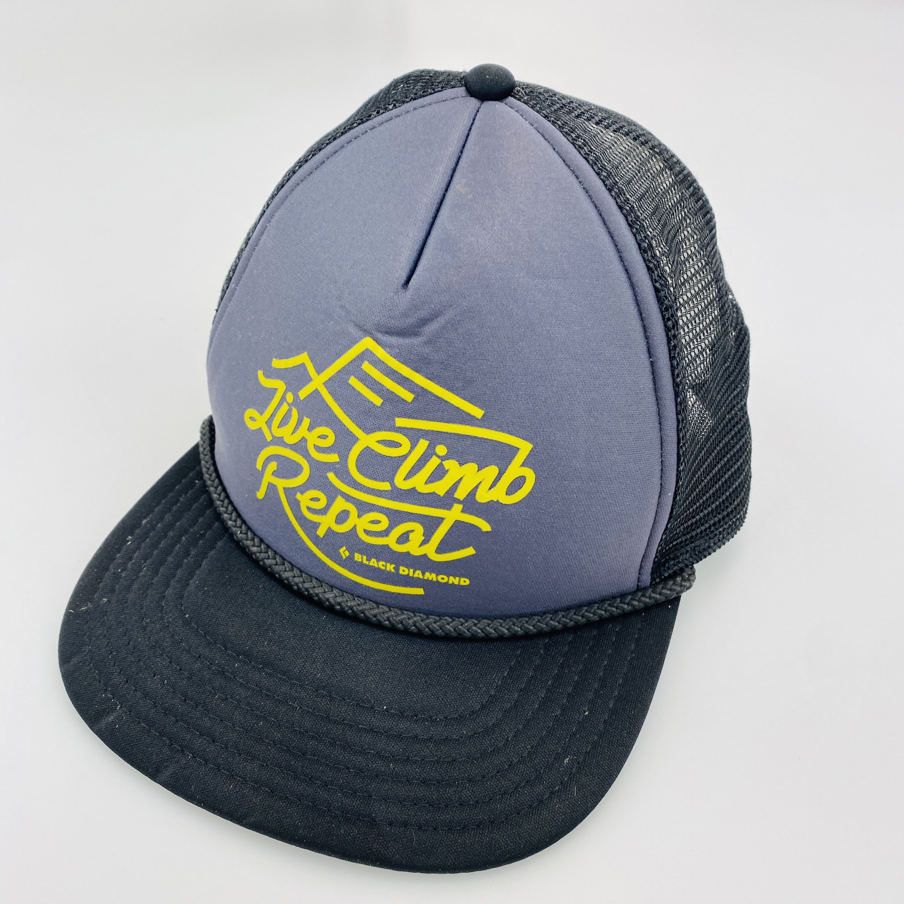 Flat bill store trucker cap