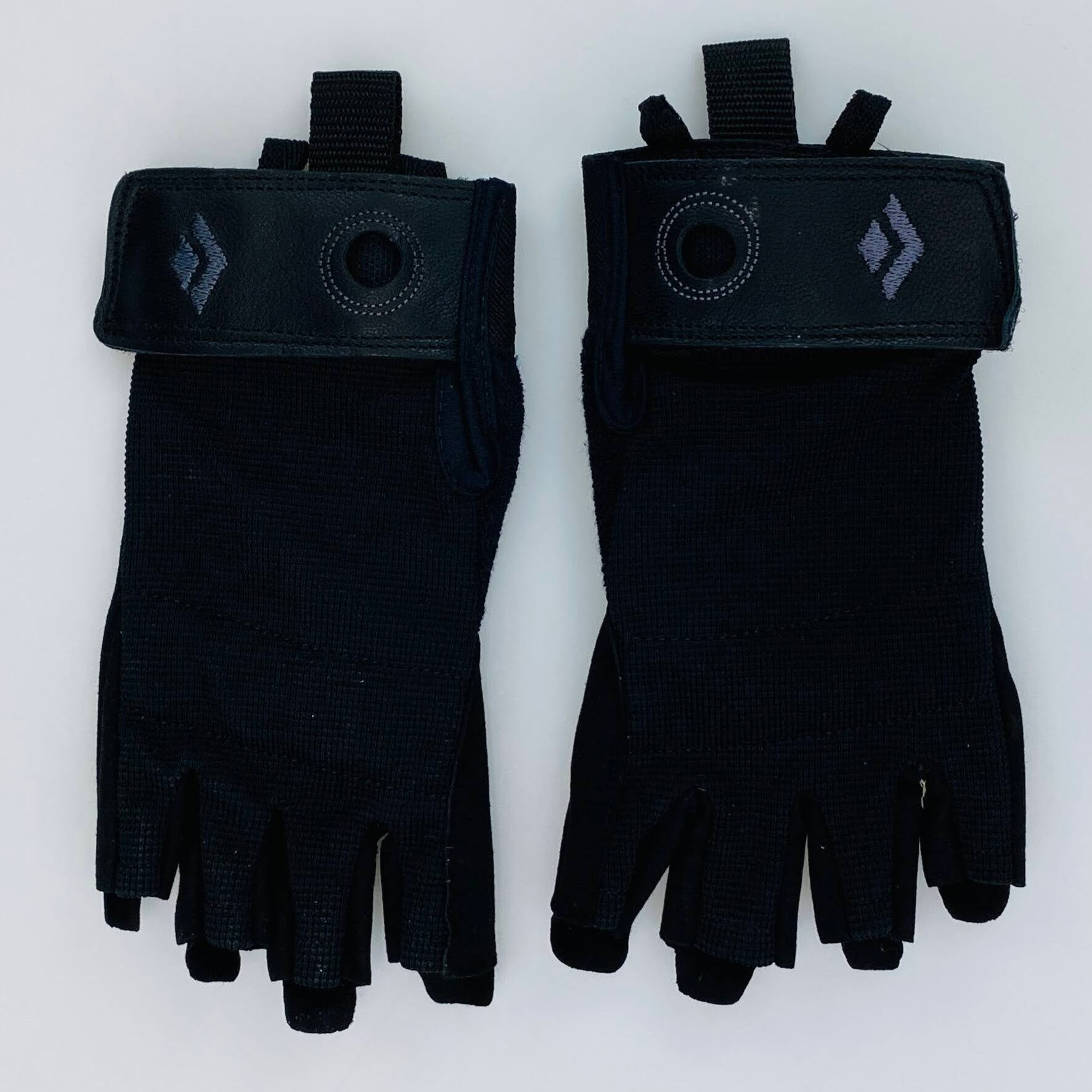 Black Diamond Crag Half Finger Gloves - Tweedehands Handschoenen - Zwart - S | Hardloop
