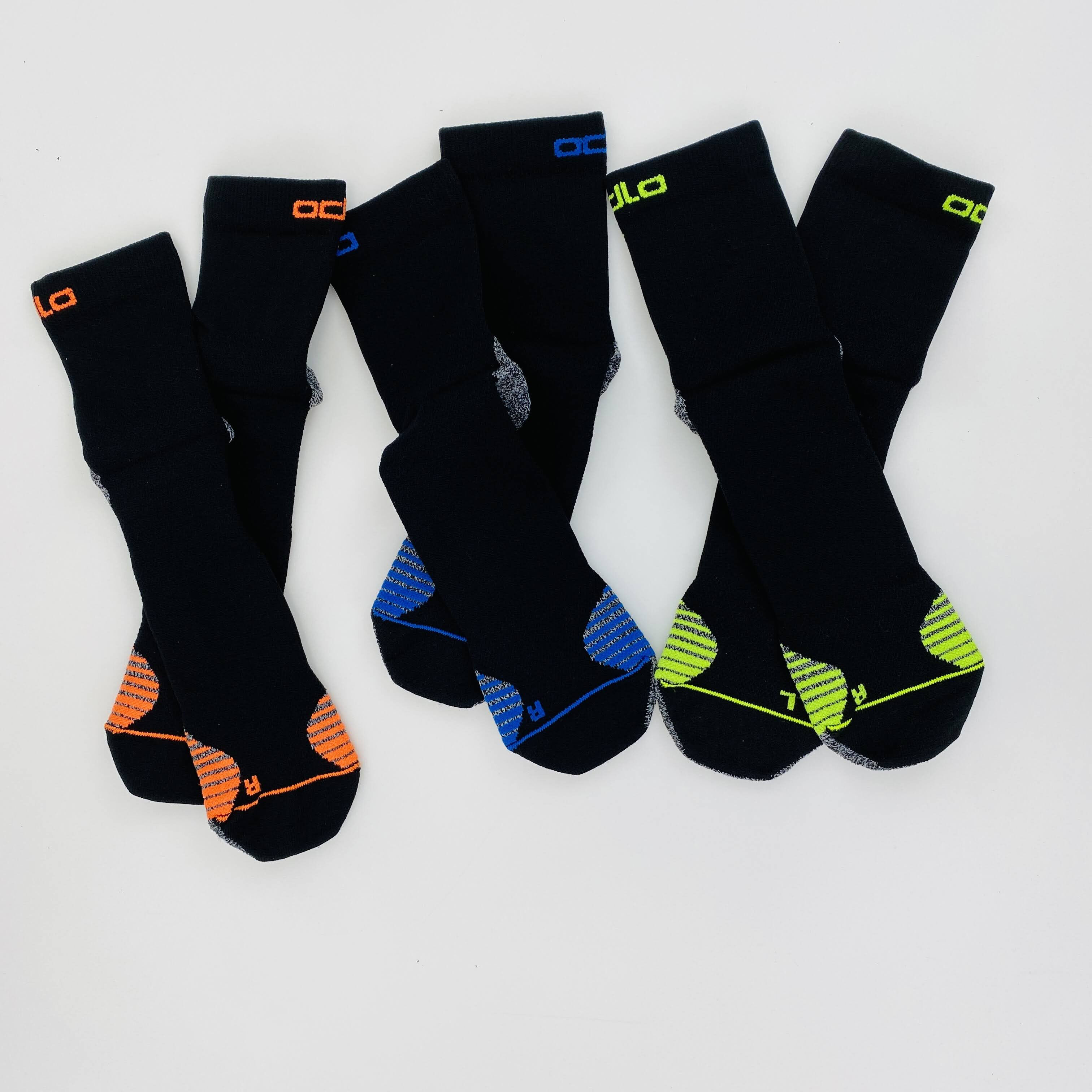 Odlo Ceramicool socks Quarter x3 - Seconde main Chaussettes running homme - Noir - 45 - 47 | Hardloop
