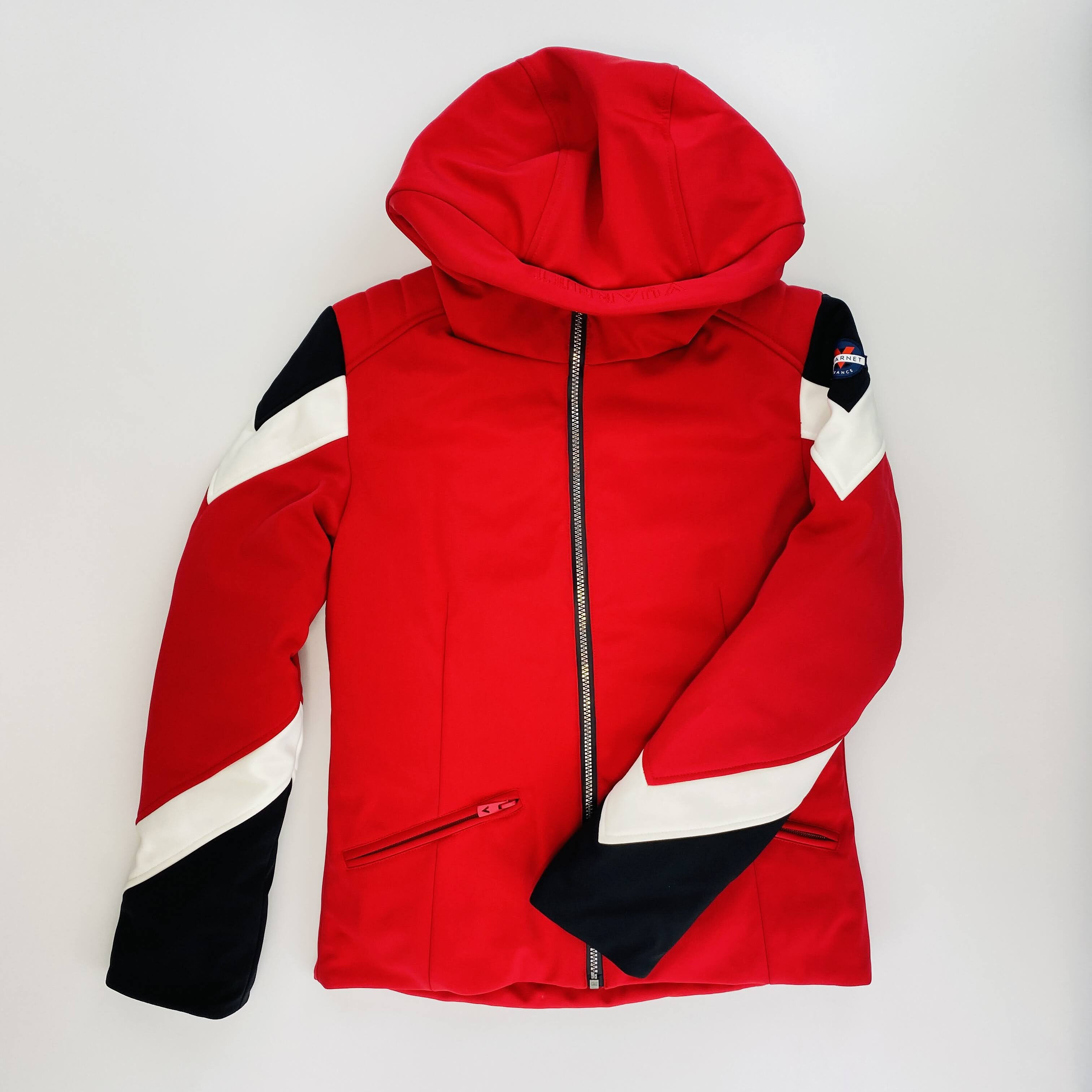 Manteau ski femme rouge sale