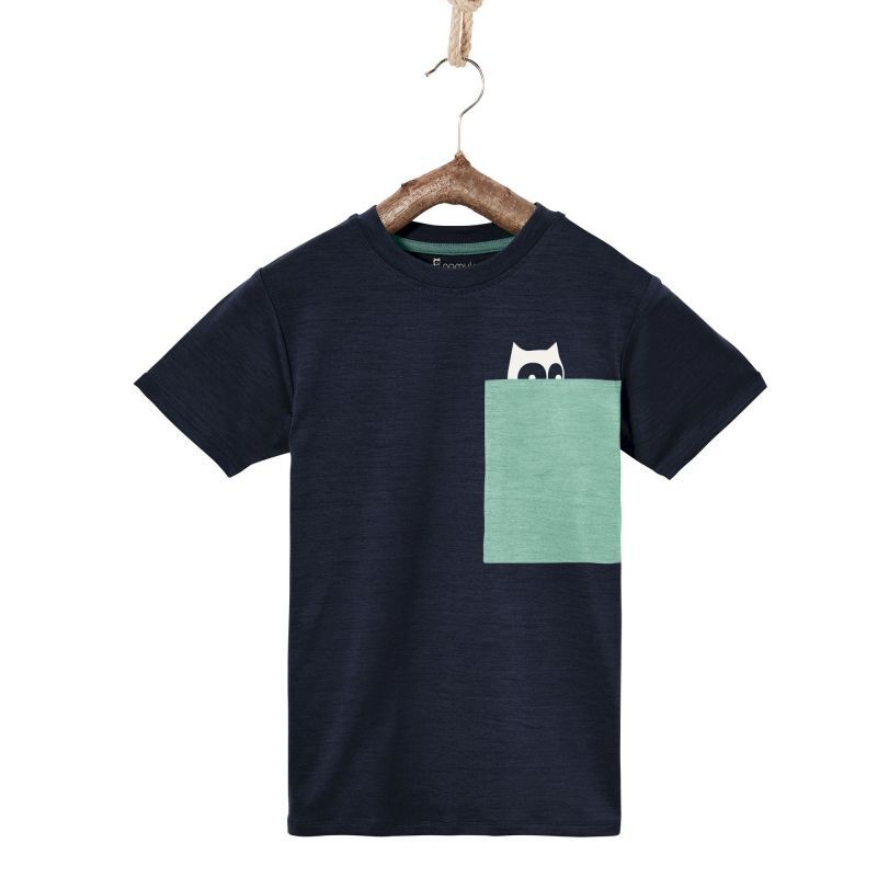 Pluto Merino Pocket T-Shirt - T-shirt en laine mérinos enfant