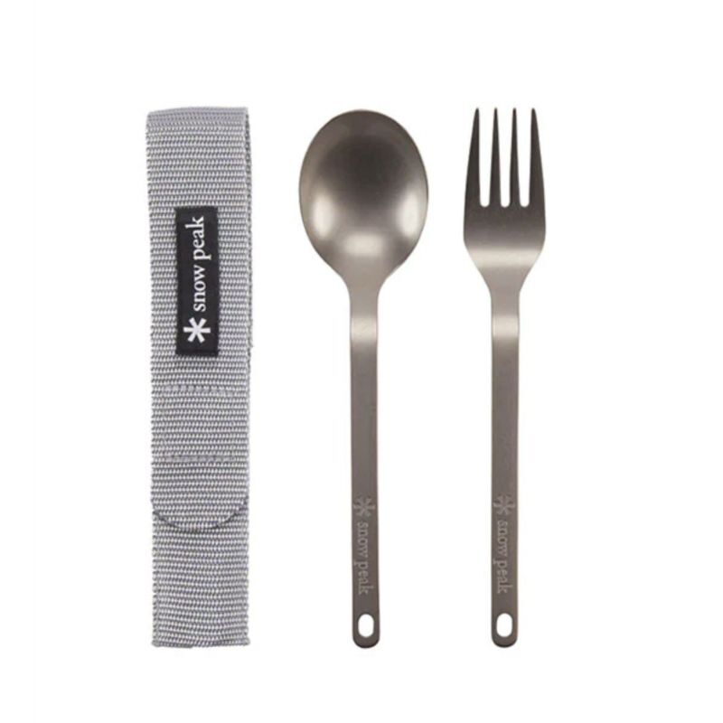 Snow Peak Titanium Fork & Spoon Set - Posate | Hardloop