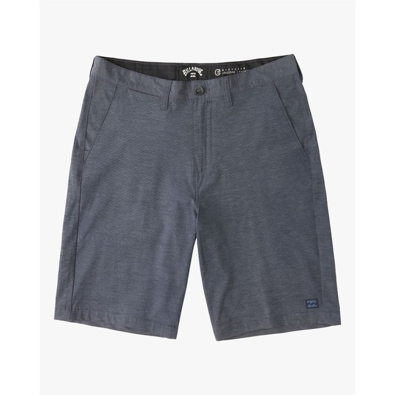 Short Chino Roxy Crossfire Homme - Coupe Longue 21", Tissu Stretch Recyclé, Séchage Rapide