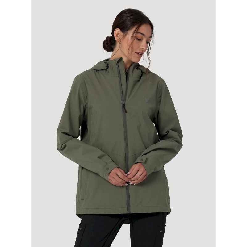 Wrangler All Terrain Gear Rain Jacket Giacca Antipioggia Donna Hardloop