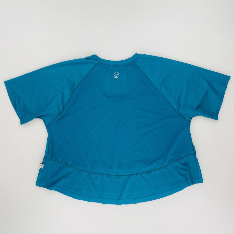 Wrangler Cropped Tee - Tweedehands T-shirt - Dames - Blauw - S | Hardloop