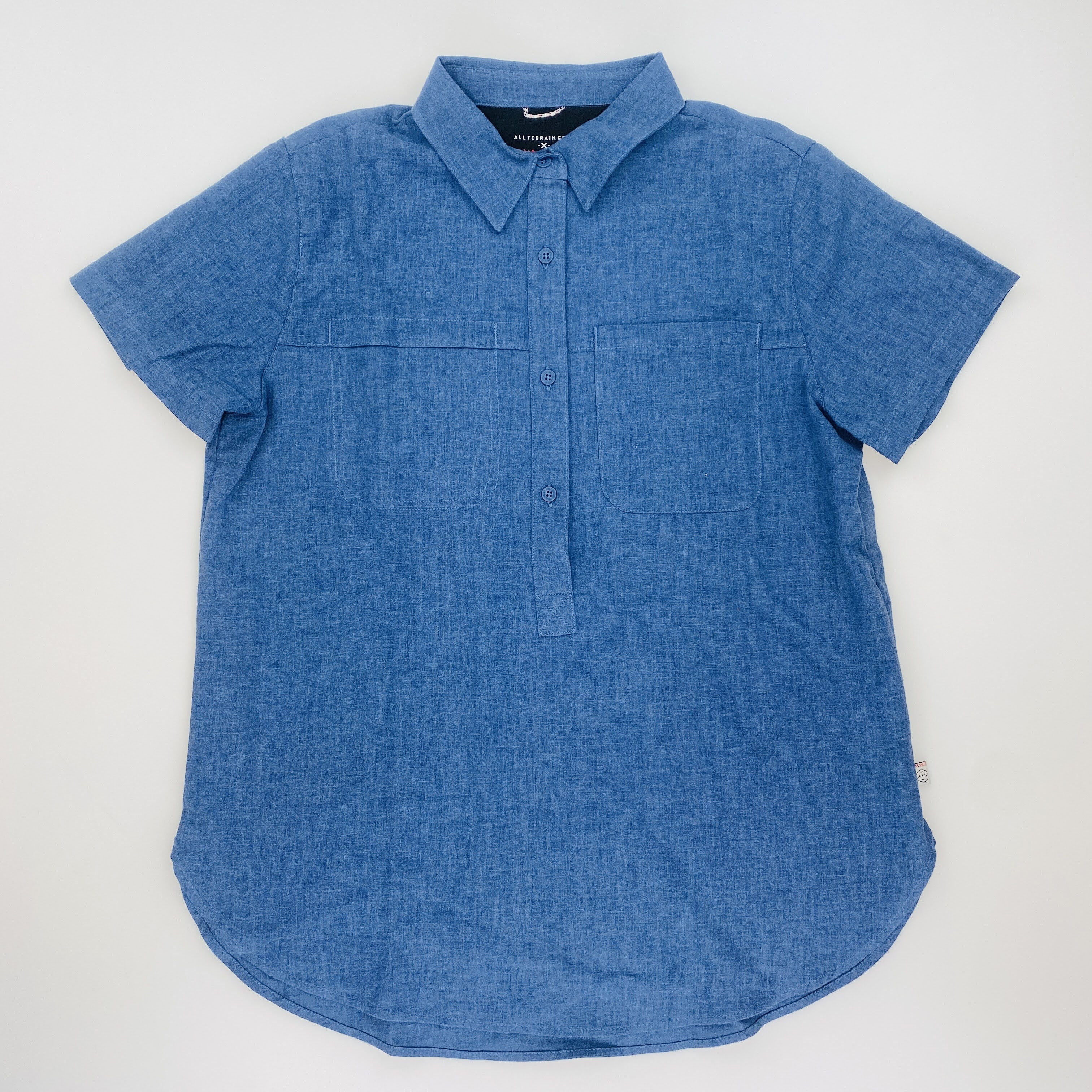Wrangler Popover Shirt - Second Hand Bluza z kapturem damska - Niebieski - S | Hardloop