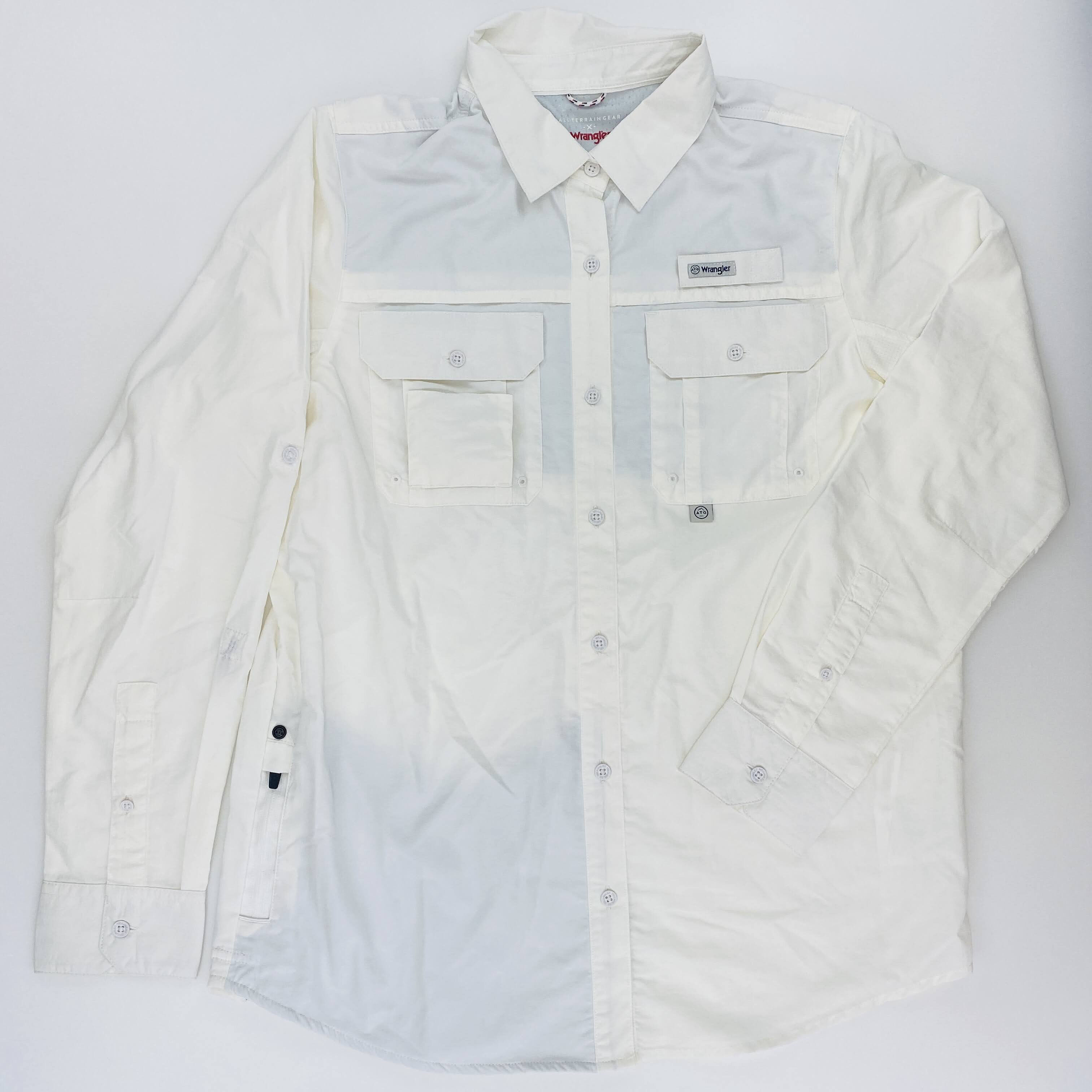 Wrangler Ls Fishing Shirt - Second Hand Shirt - Women's - White - S | Hardloop